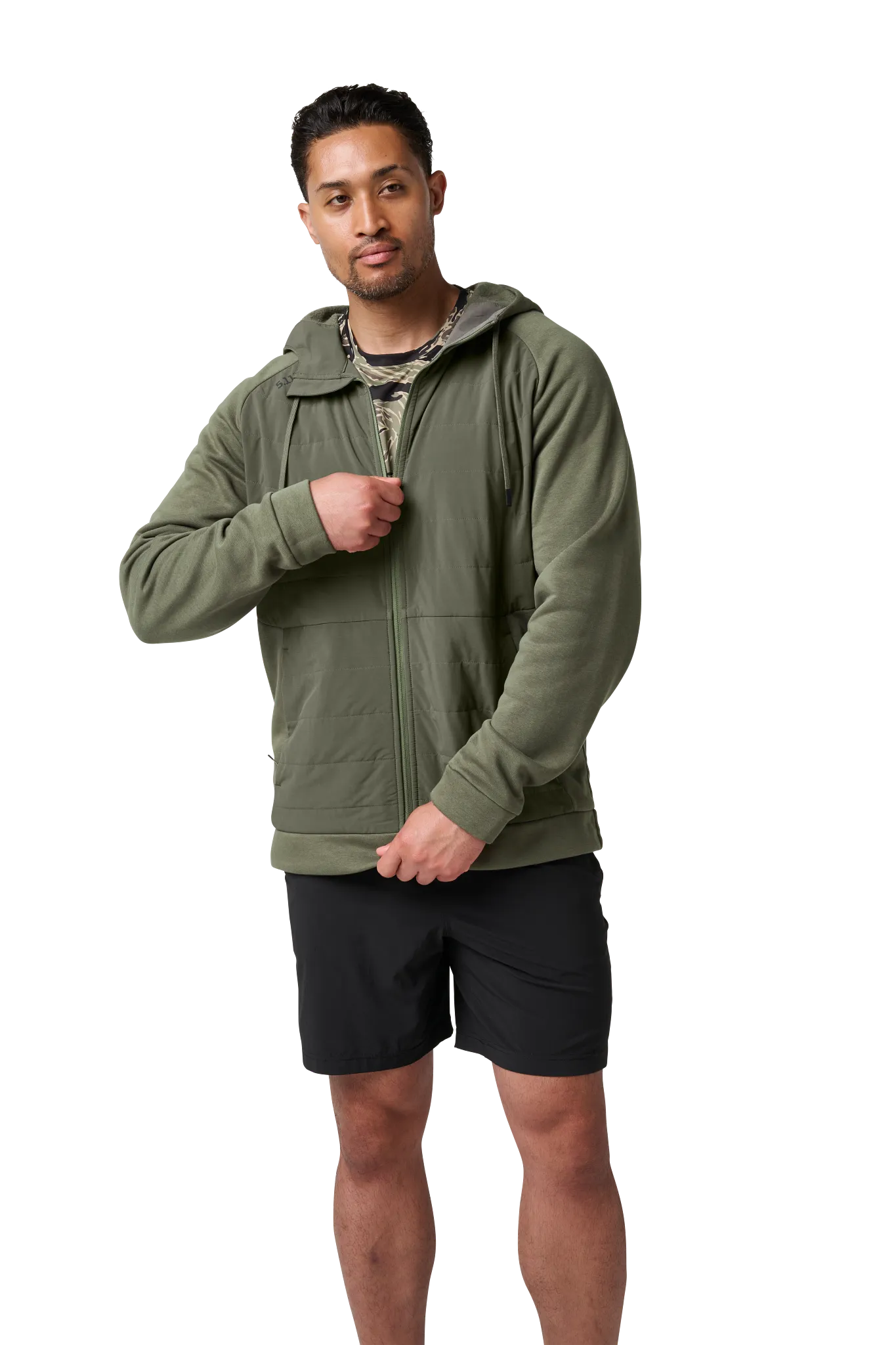 PT-R® Arrive Hybrid Full Zip Hoodie – Ranger Green