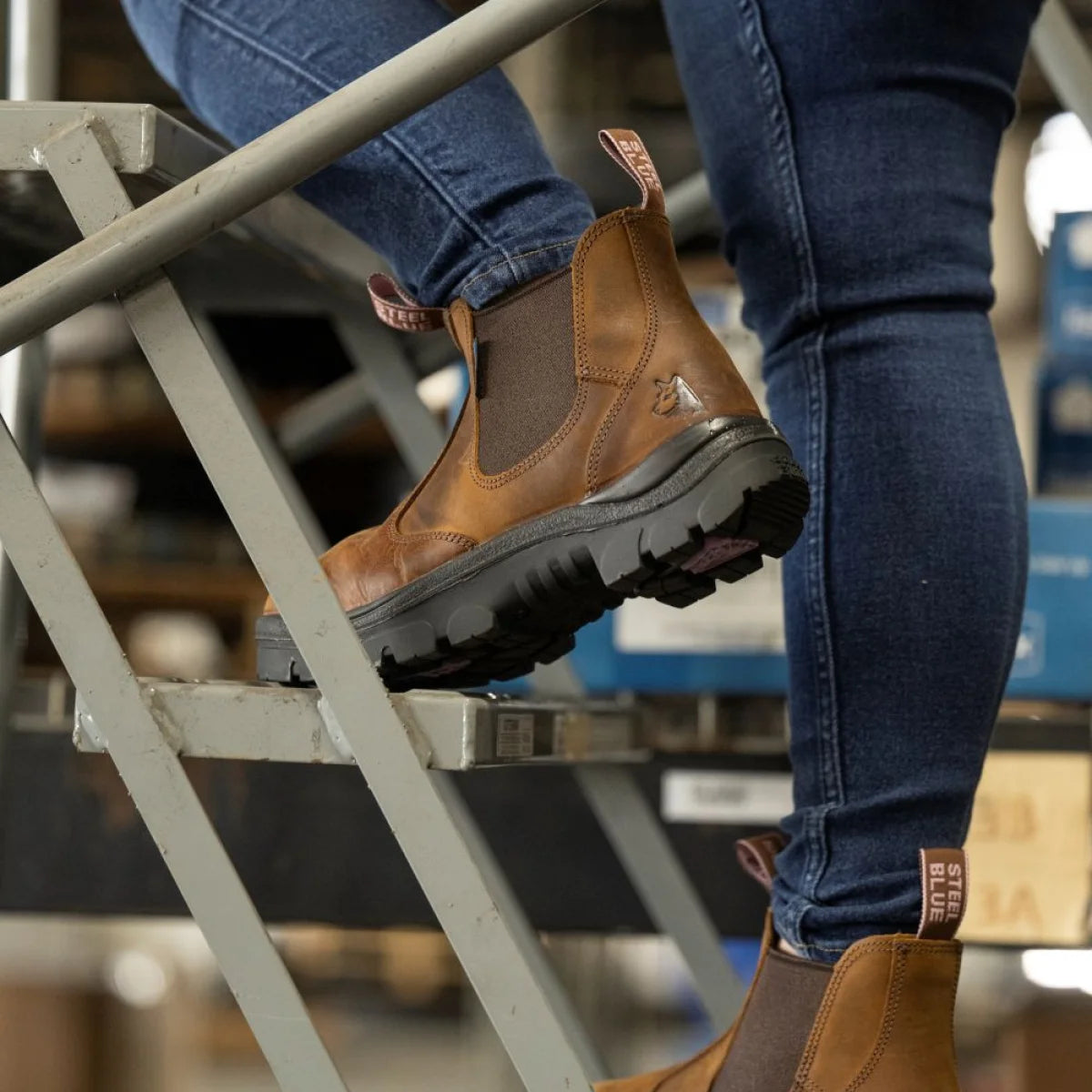 Steel Blue Hobart WoMen's Internal Met Steel Toe Puncture-Resisting Romeo