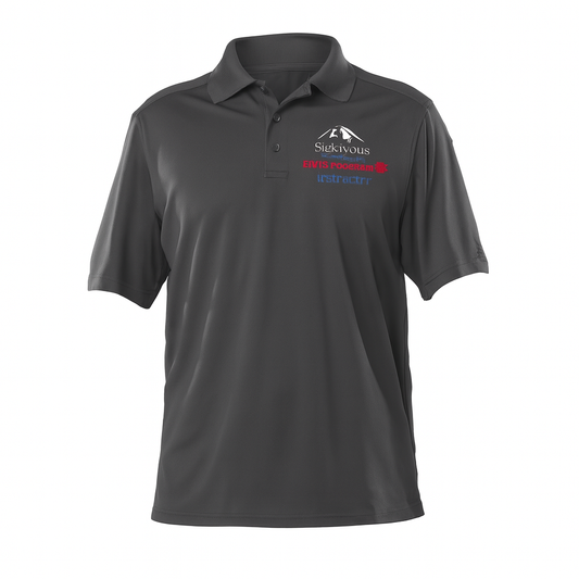 COS 5.11 Mens Helios Polo Short Sleeve - Charcoal Grey