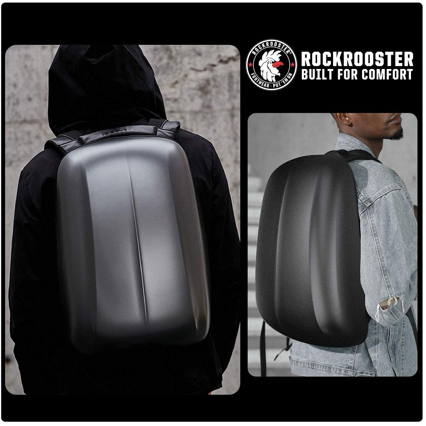 ROCKROOSTER Streamlined Backpack Helmet Cycling Bag, Apus, Computer Bag, Motorcycle Backpack, Anti Theft, Waterproof, Hard…