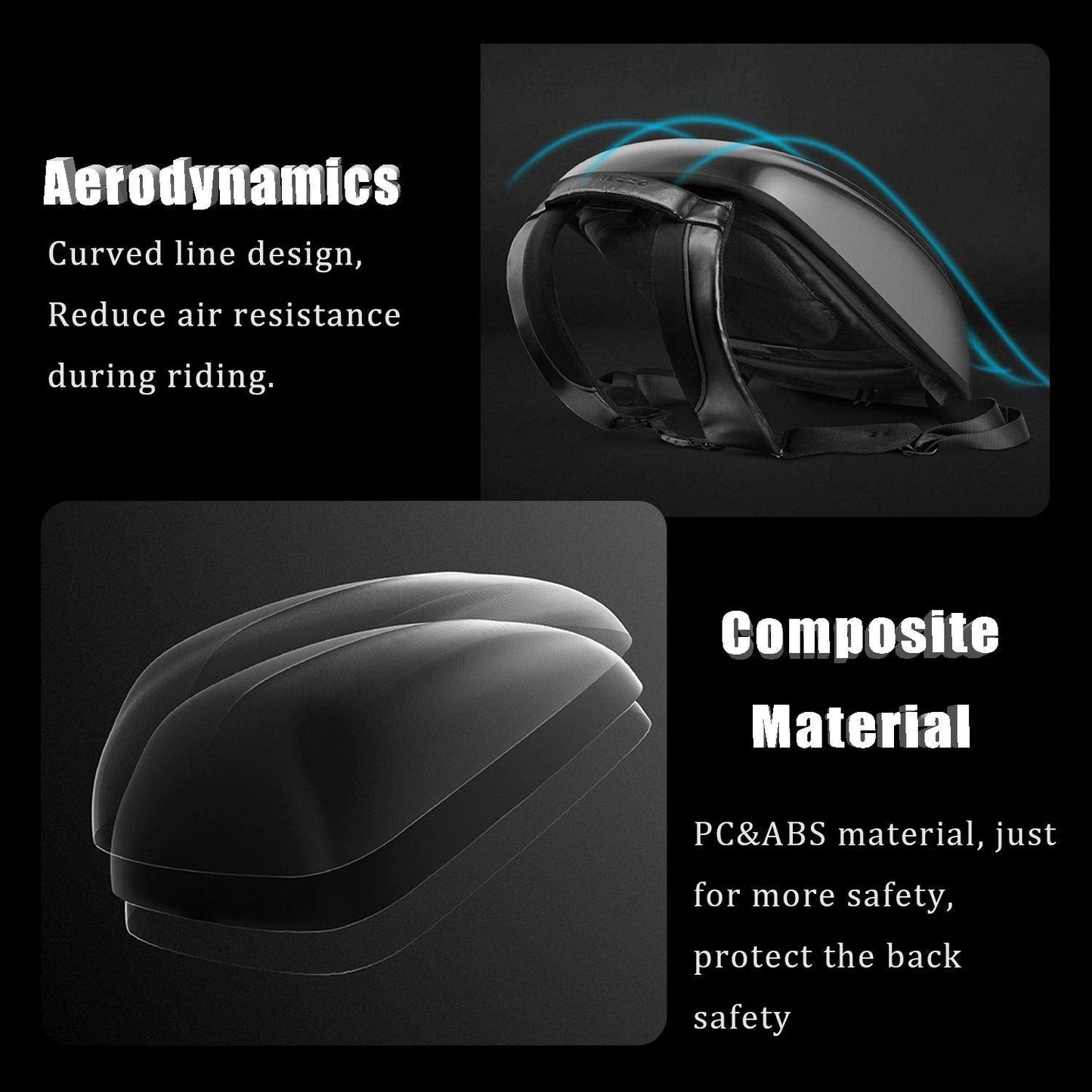 ROCKROOSTER Streamlined Backpack Helmet Cycling Bag, Apus, Computer Bag, Motorcycle Backpack, Anti Theft, Waterproof, Hard…