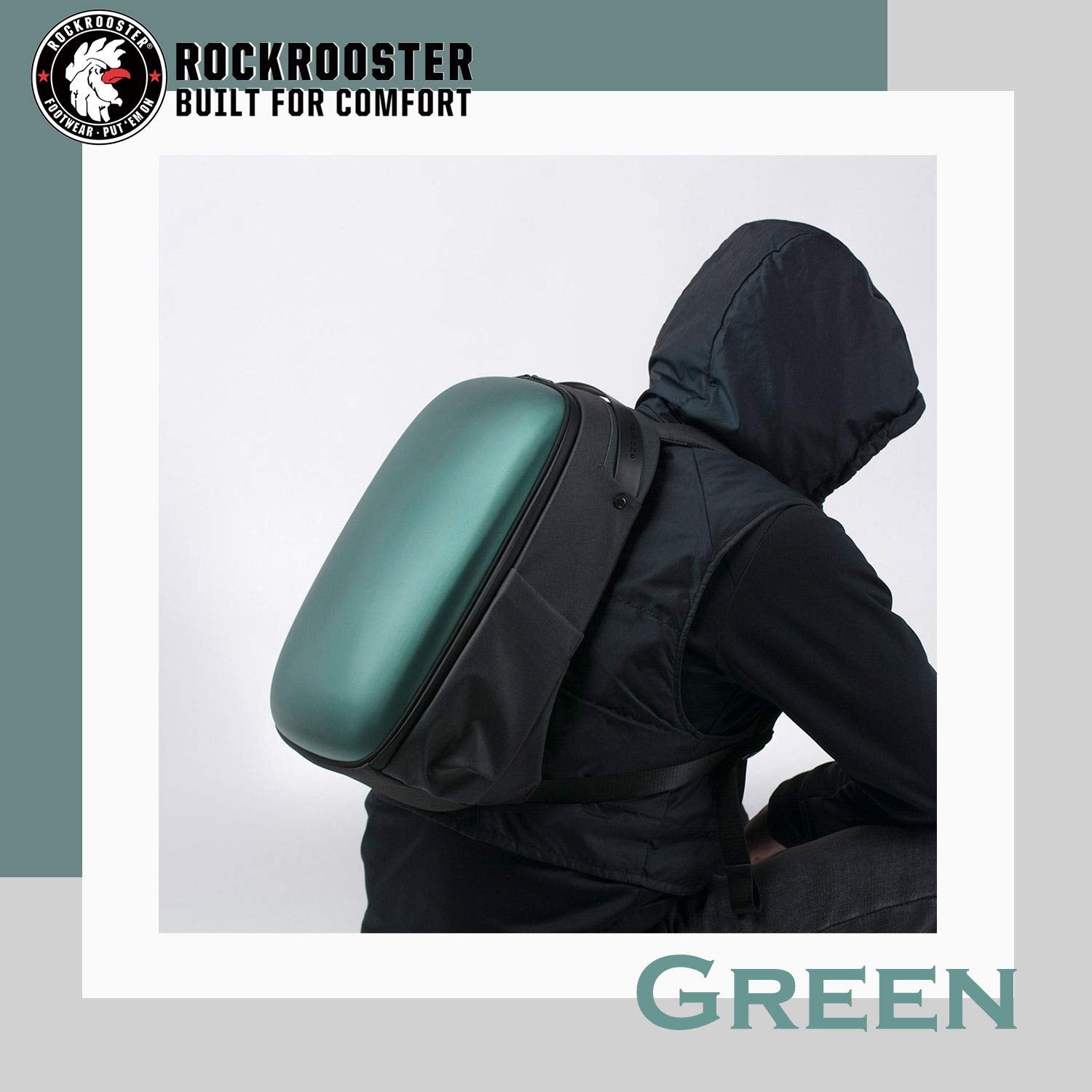 ROCKROOSTER ARCH Travel Backpack, Hard Shell Laptop Bag for Men and Women, College Backpack Anti Theft Waterproof Shaping…