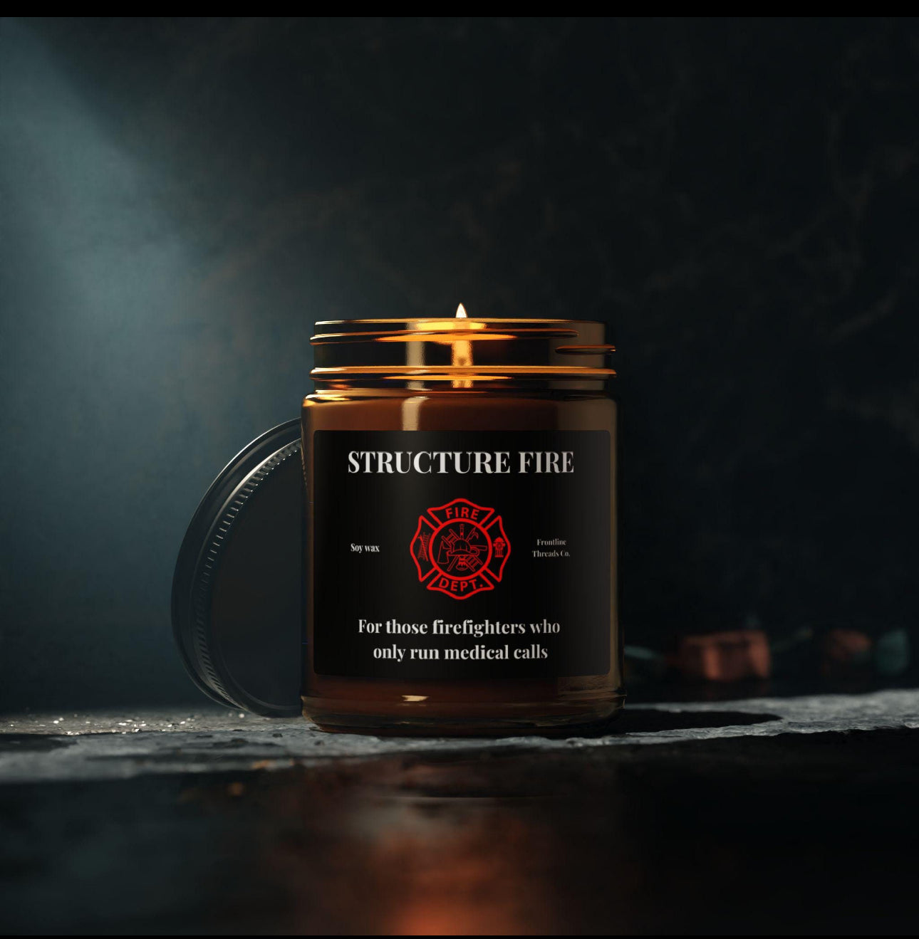 Structure Fire Candle - Soy Wax ALL RISK UniformsCAL FIRE   ALL RISK Uniforms