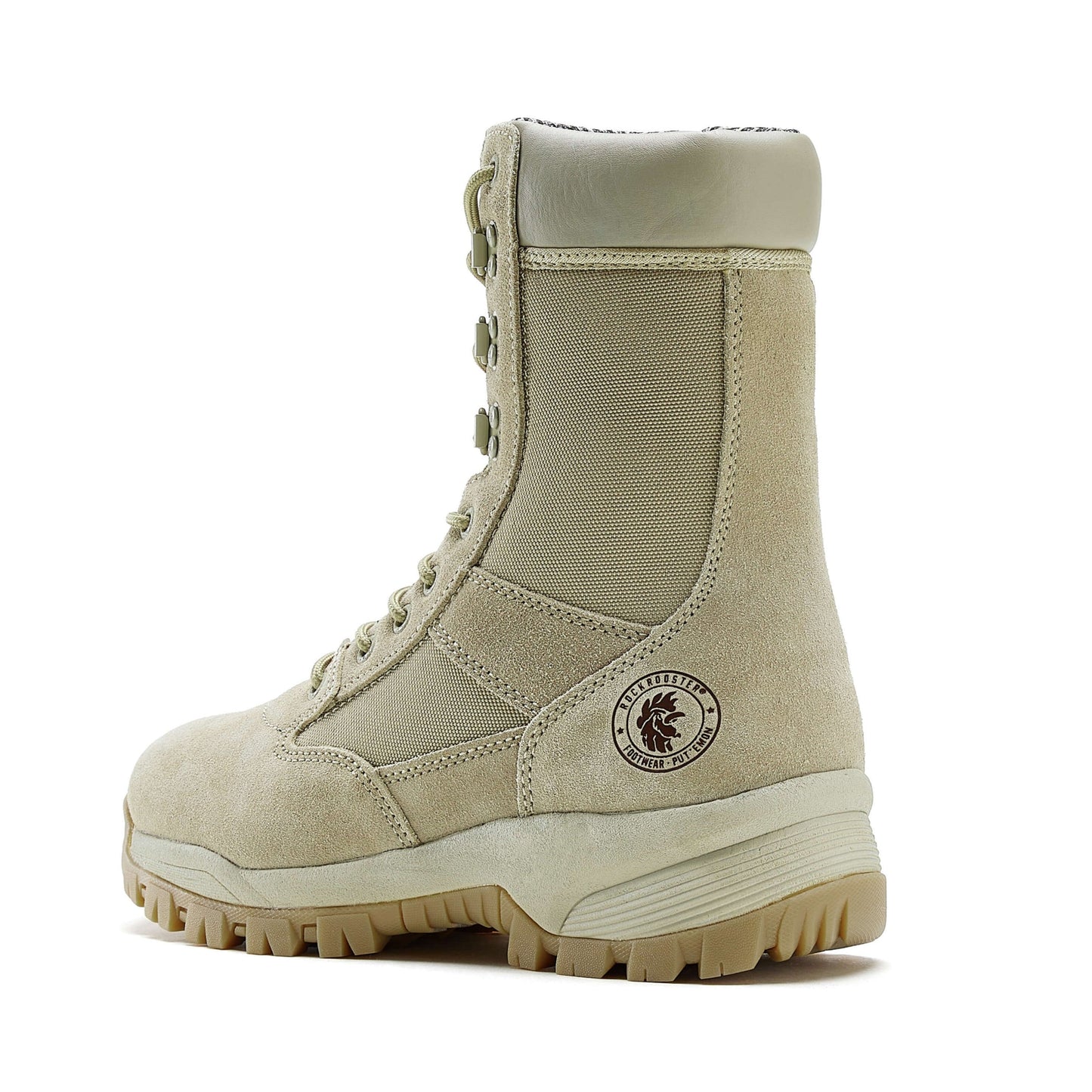 ROCKROOSTER VEGA 8 inch Sand Suede Leather Soft Toe Tactical and Law Enforcement Boots AB2664