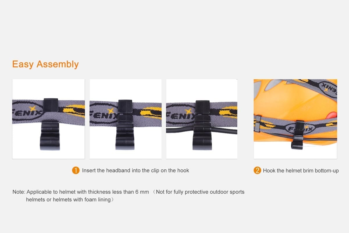 Fenix ALD-02 Helmet Headlamp Hooks