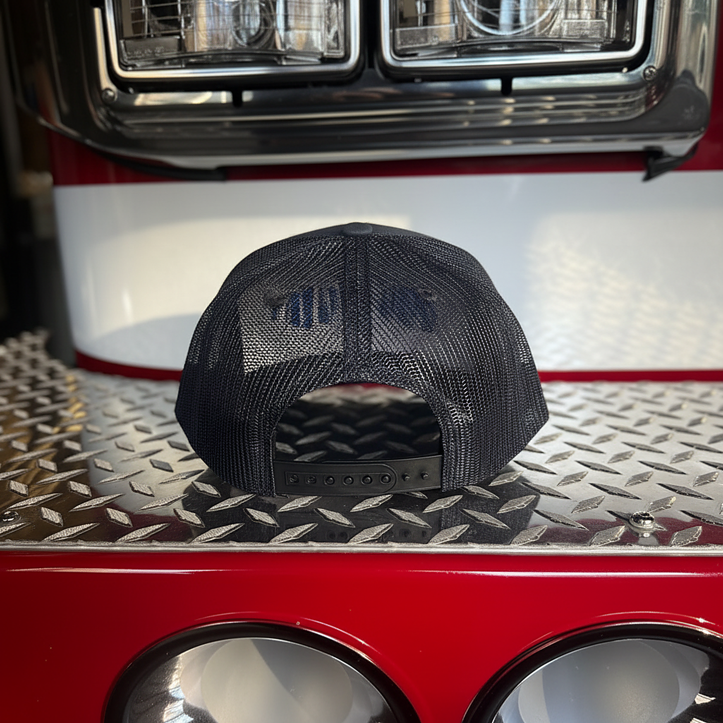AMR Trucker Hat back view - chrome bumper