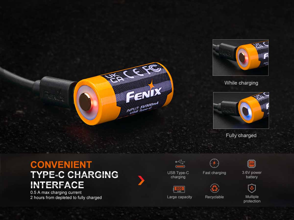 Fenix ARB-L16-800UP Built-in USB-C Rechargeable Battery
