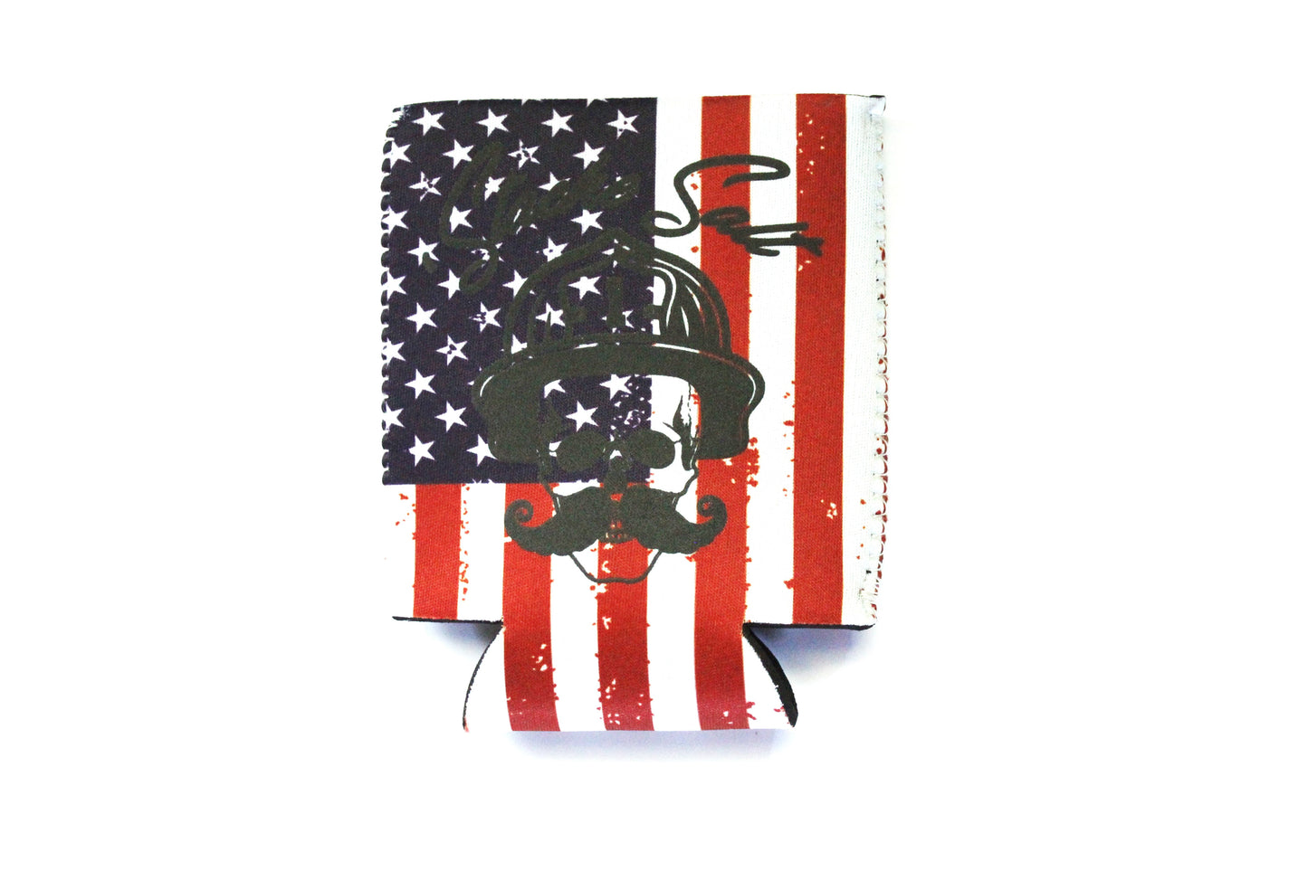Stache Salt Flag Koozie