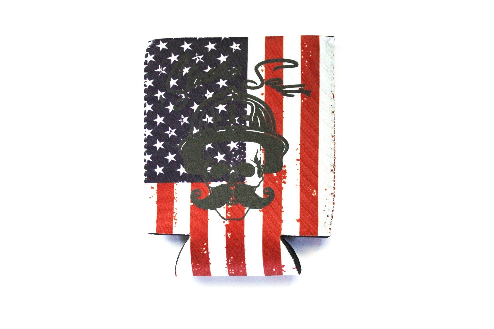 Stache Salt Flag Koozie