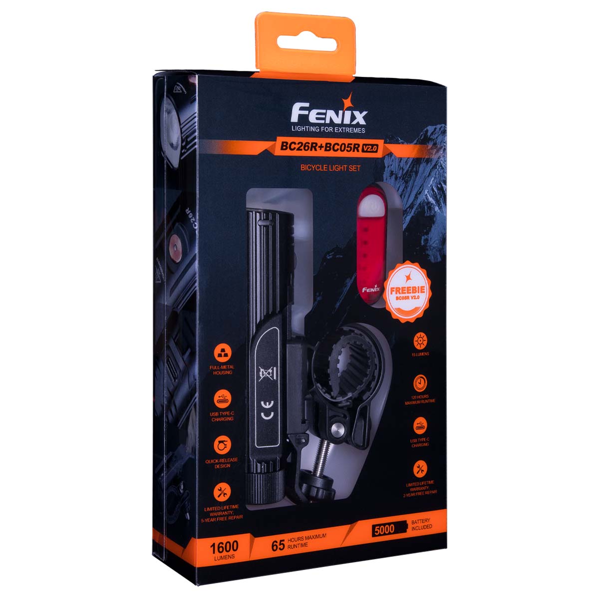 Fenix BC26R Rechargeable Bike Light Promo Pack