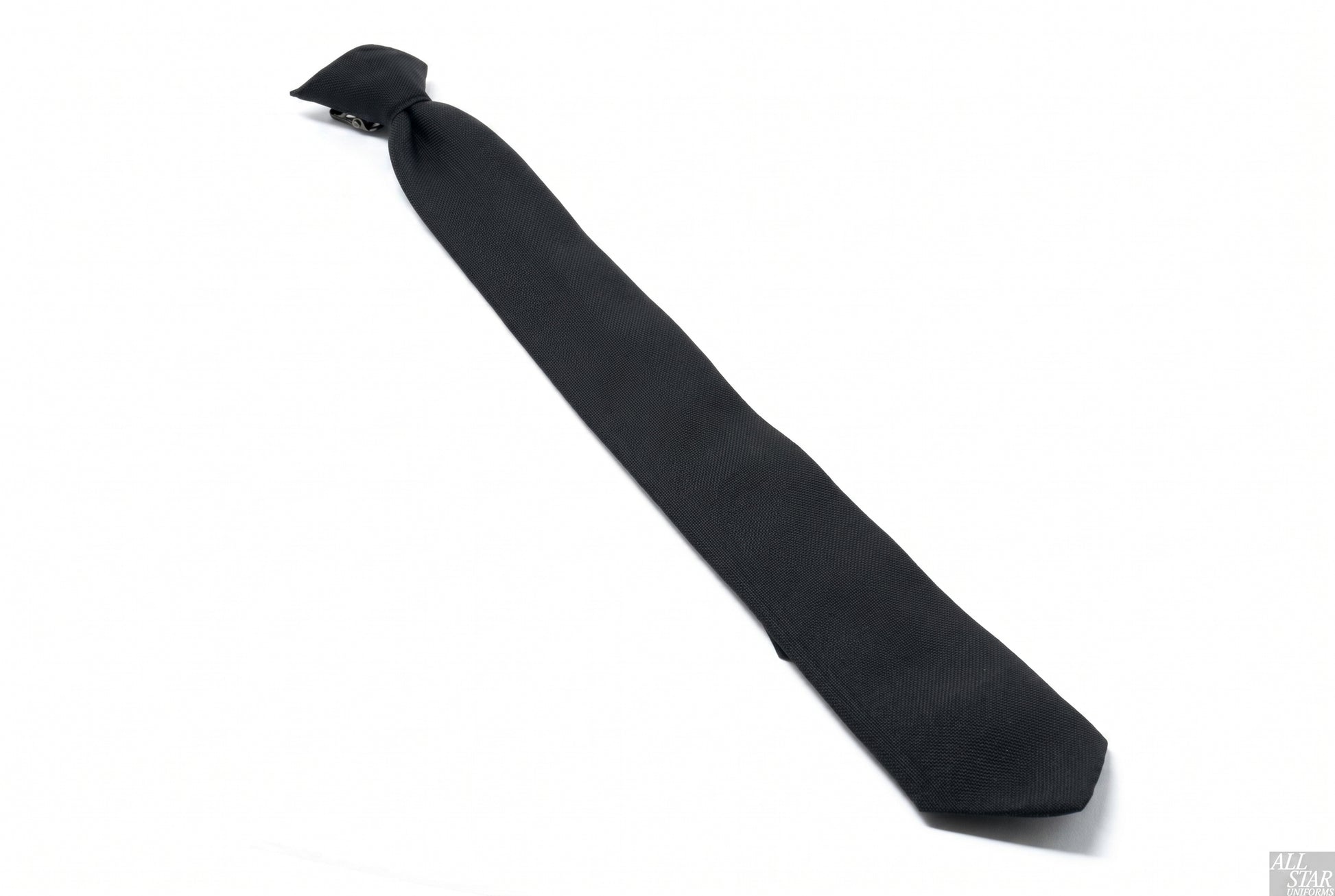 Black clip-on tie for Class A uniform - available in 14, 16, and 18 inch sizes