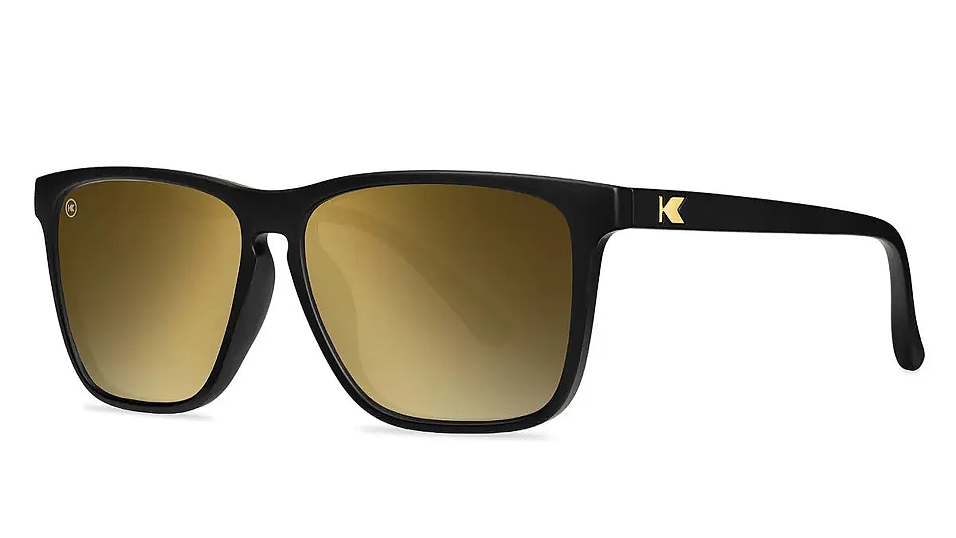 Black Gold Fast Lanes - Knockaround Sunglasses - back view