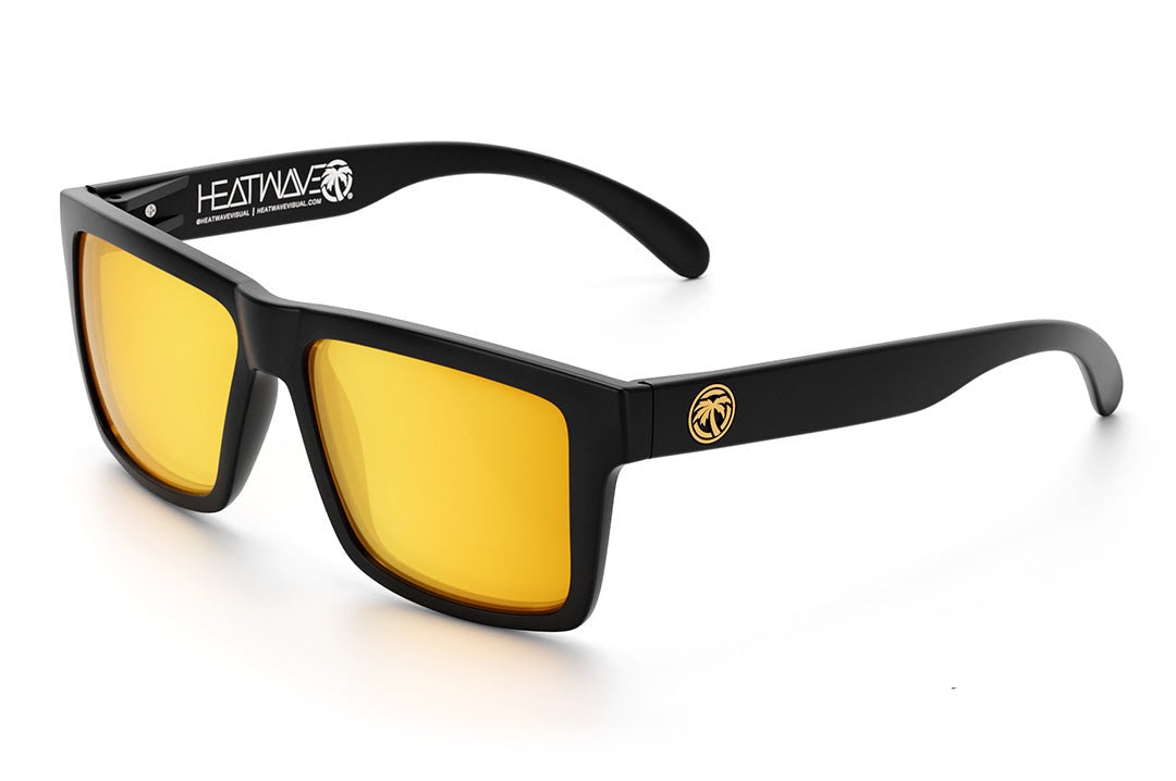 Heat Wave Visual VISE Black Frame Gold Lens sunglasses view 1