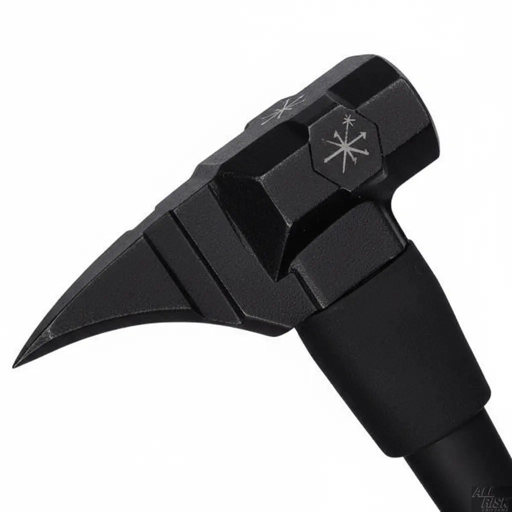 Close-up detail of Black Maxx tool head showing forged steel construction with sledge and maul striking surfaces