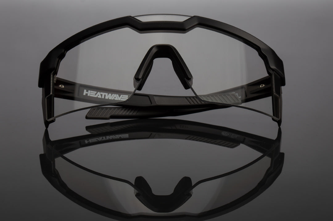 Heat Wave Visual Future Tech Black Frame Clear Lens sunglasses view 2