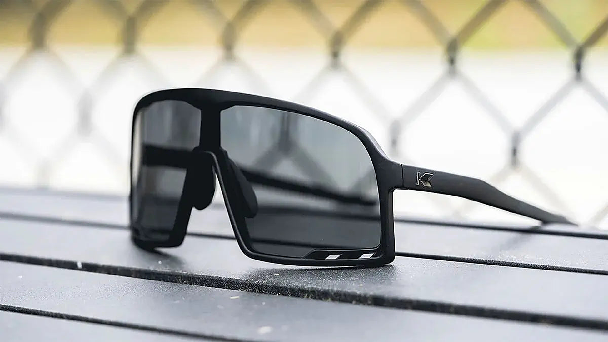 Black on Black Campeones - Knockaround Sunglasses - detail view
