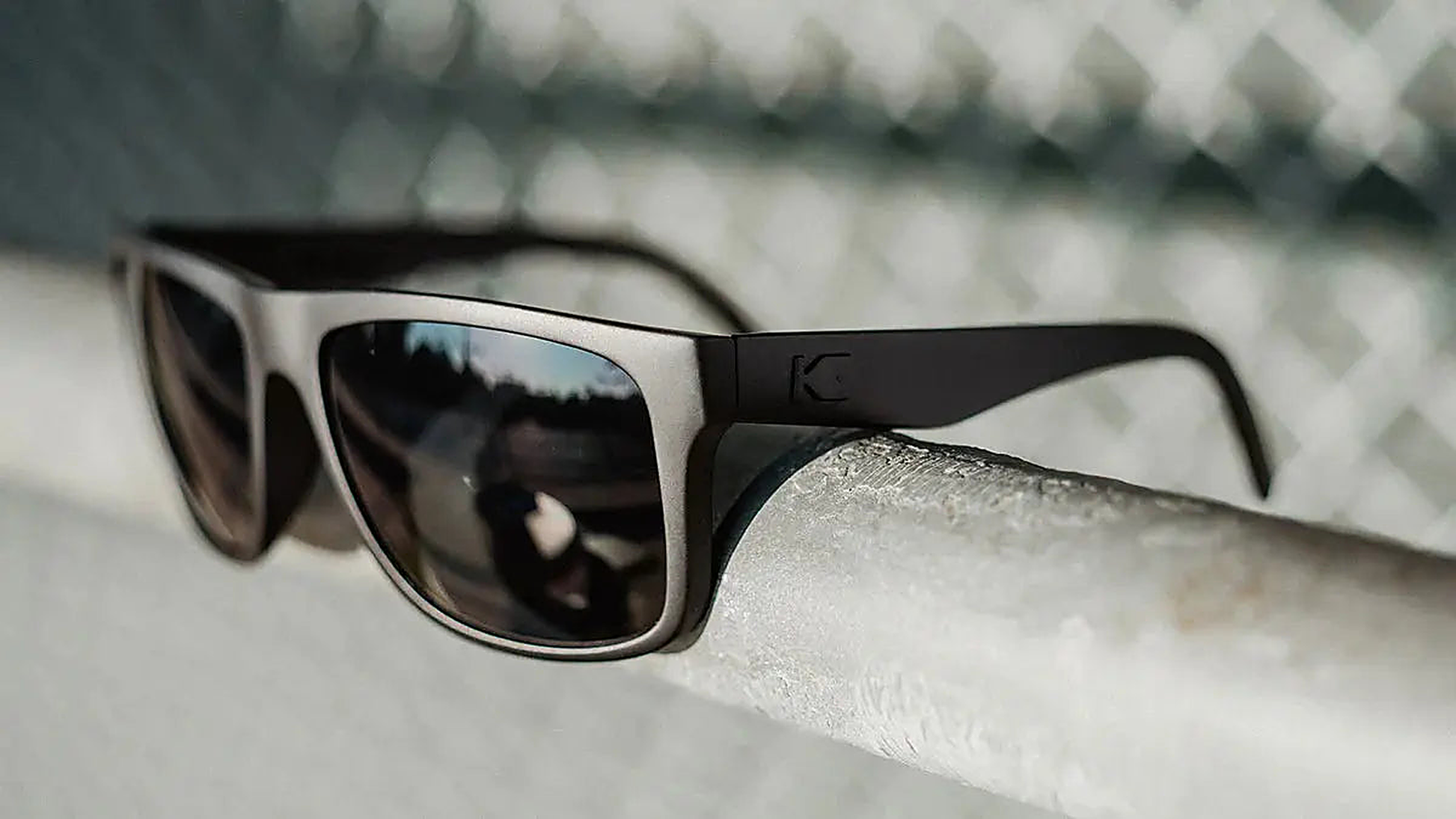 Black on Black Torrey Pines Sport - Knockaround Sunglasses - detail view