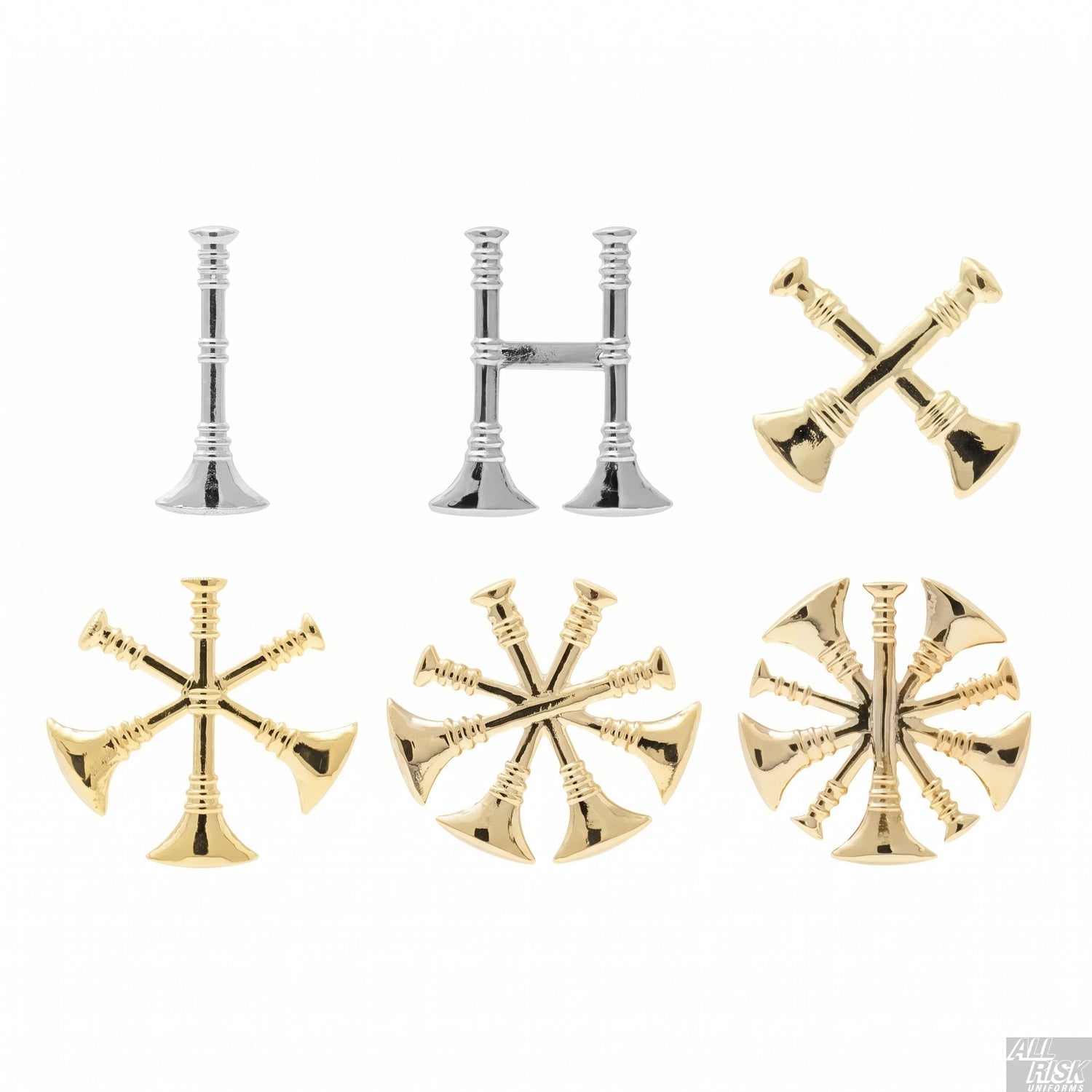 Hero's Pride Collar Brass - brass insignia
