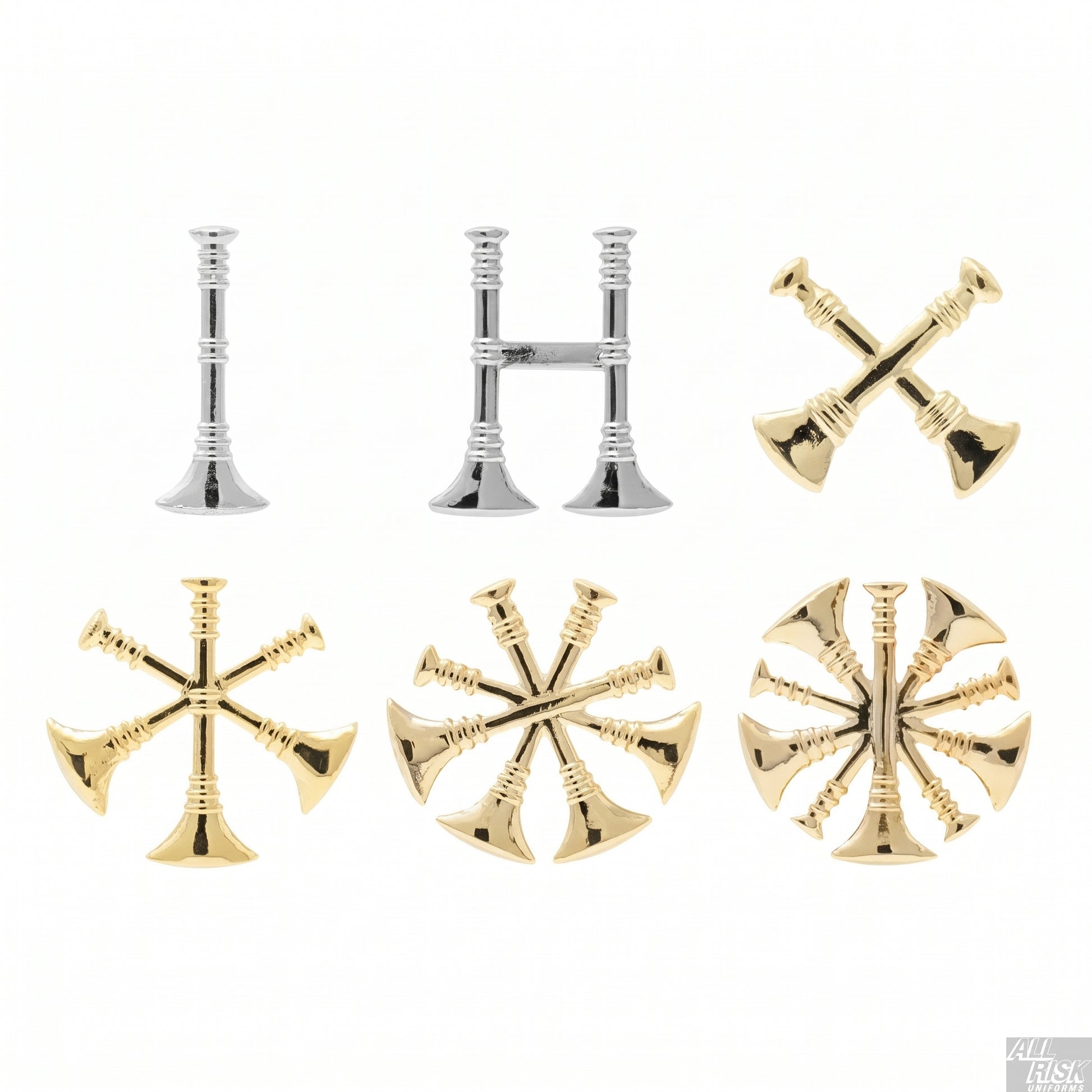Hero's Pride Collar Brass - brass insignia