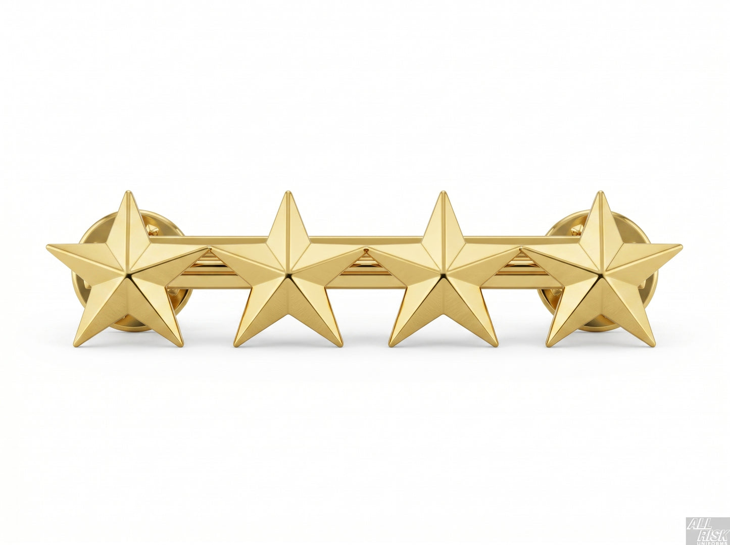 CAL FIRE Blackinton Four Gold Stars Collar Brass