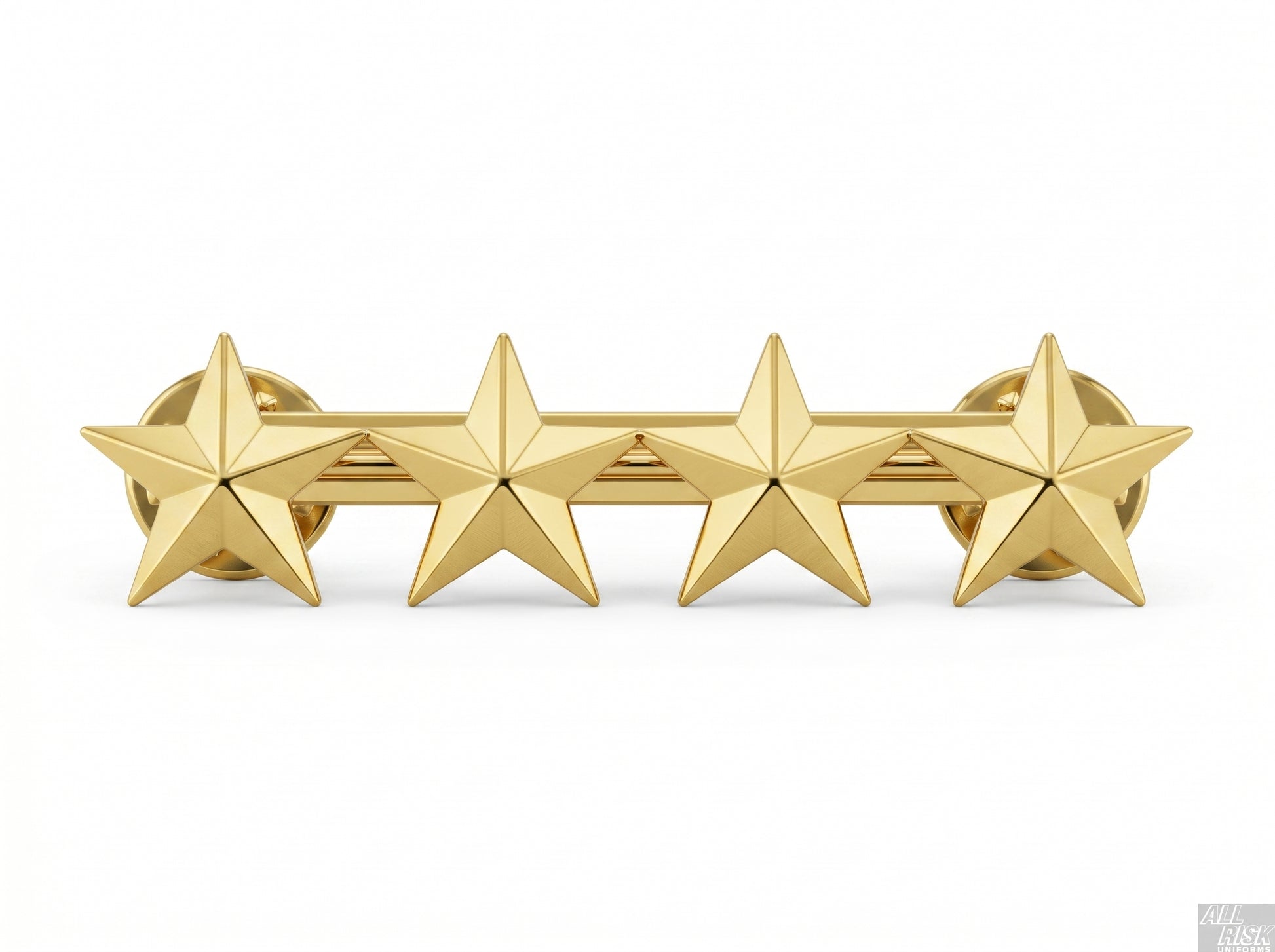 CAL FIRE Blackinton Four Gold Stars Collar Brass