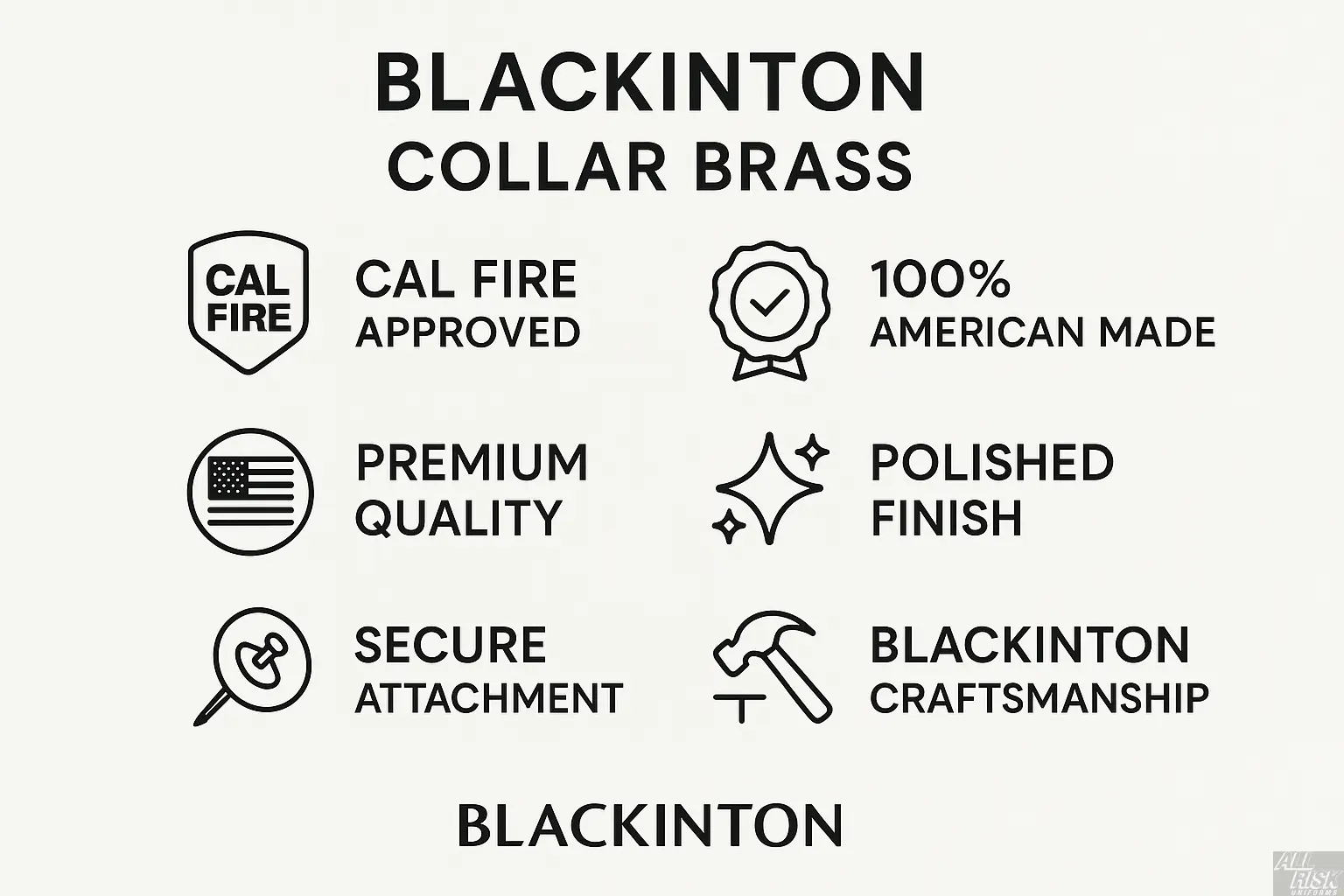 Blackinton Collar Brass Features