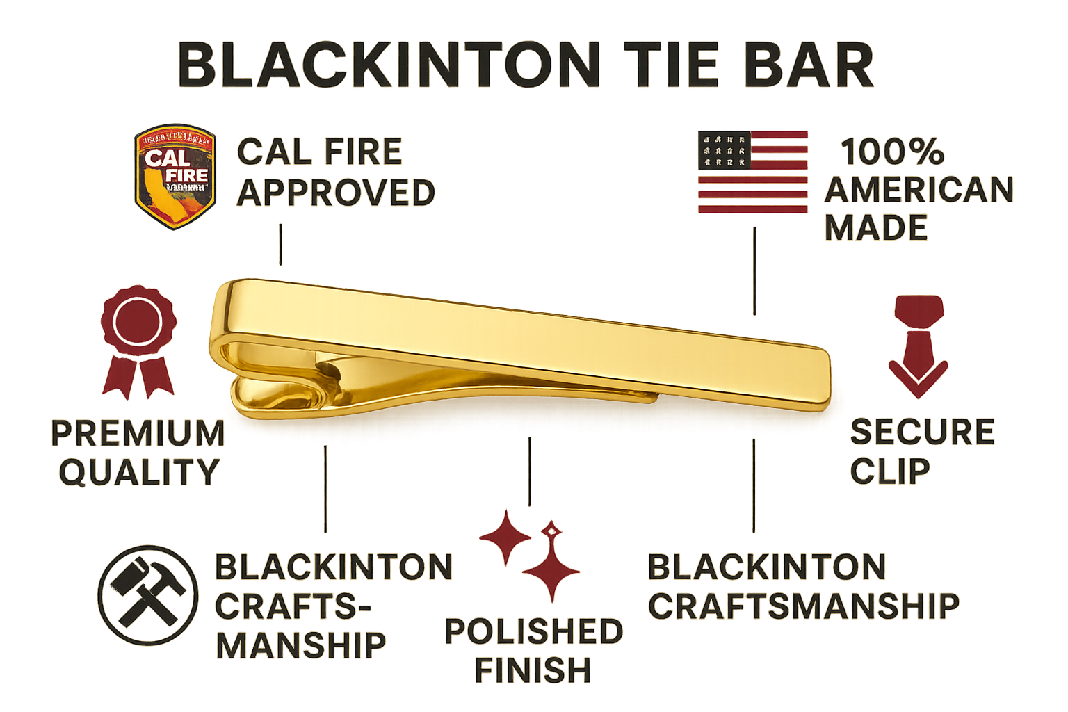Blackinton Tie Bar Features
