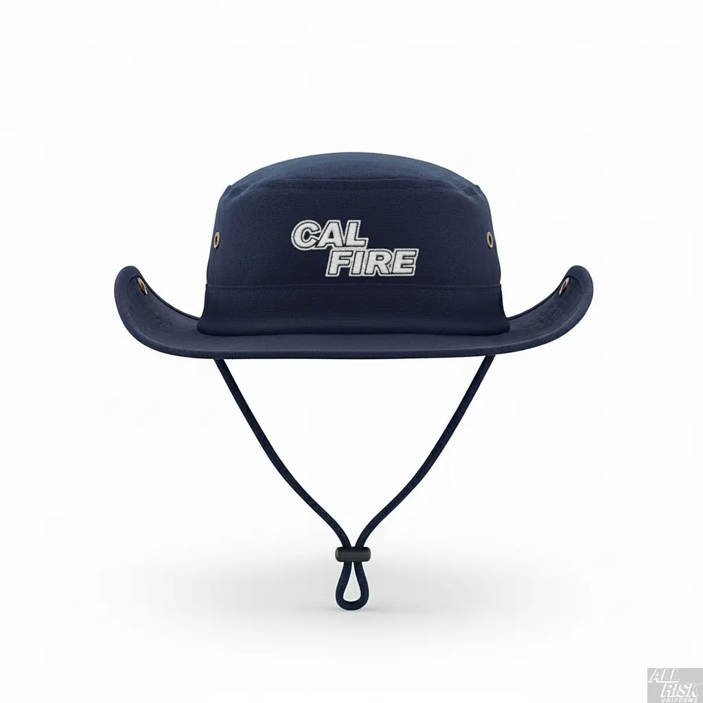 Boonie hat with white CAL FIRE text