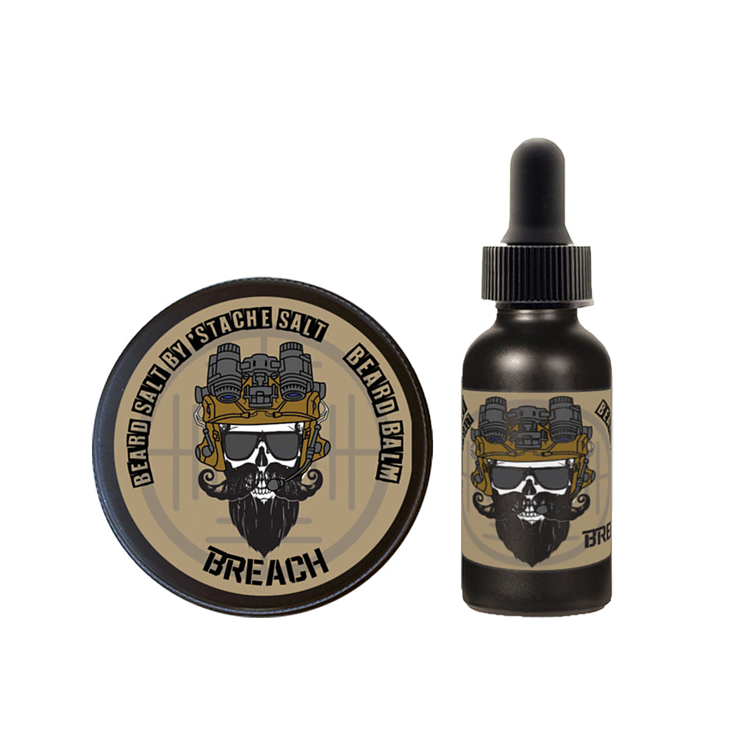 Stache Salt Breach Beard Set