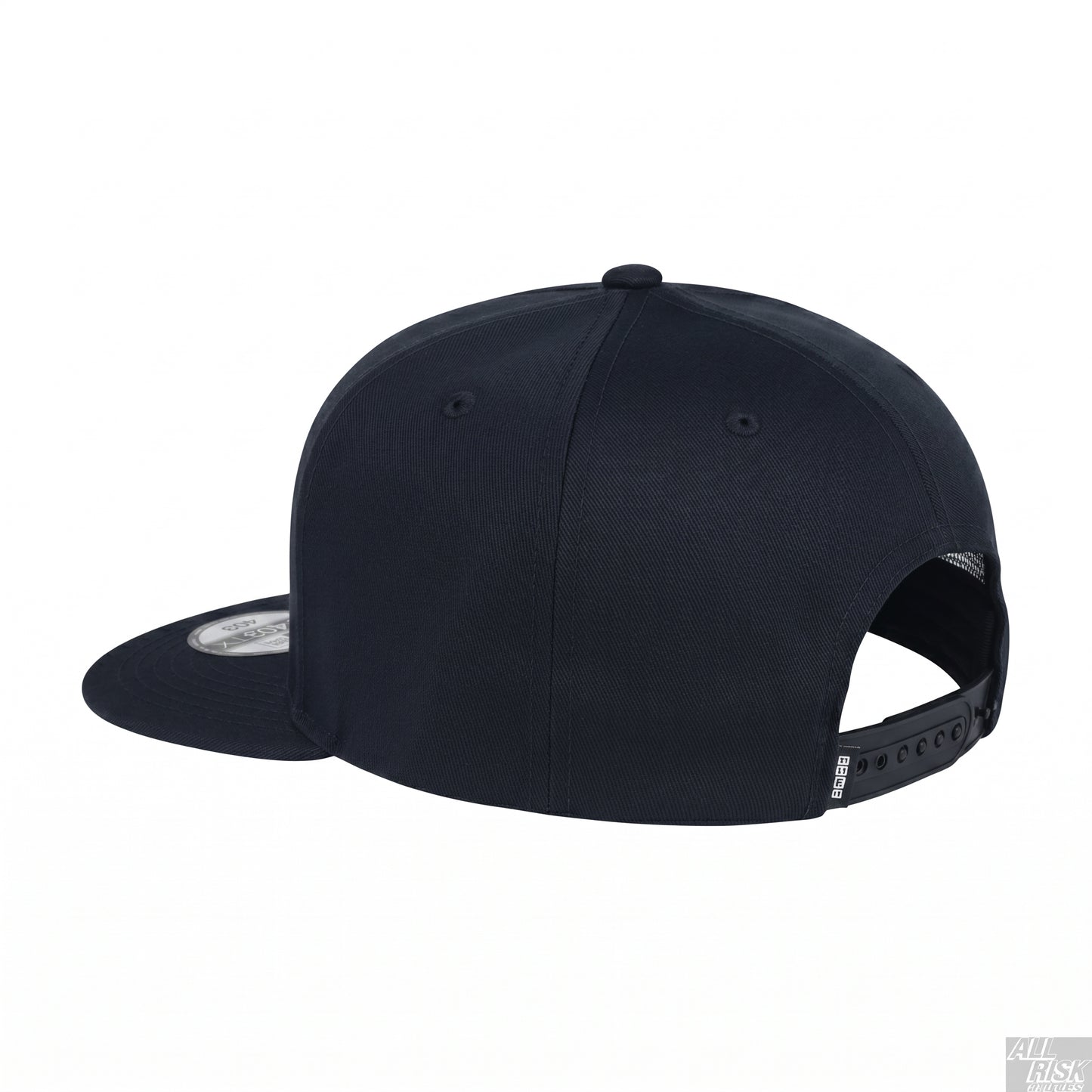 Midnight navy CAL FIRE New Era 403 snapback, side profile showing the flat brim and the New Era flag logo on the side.