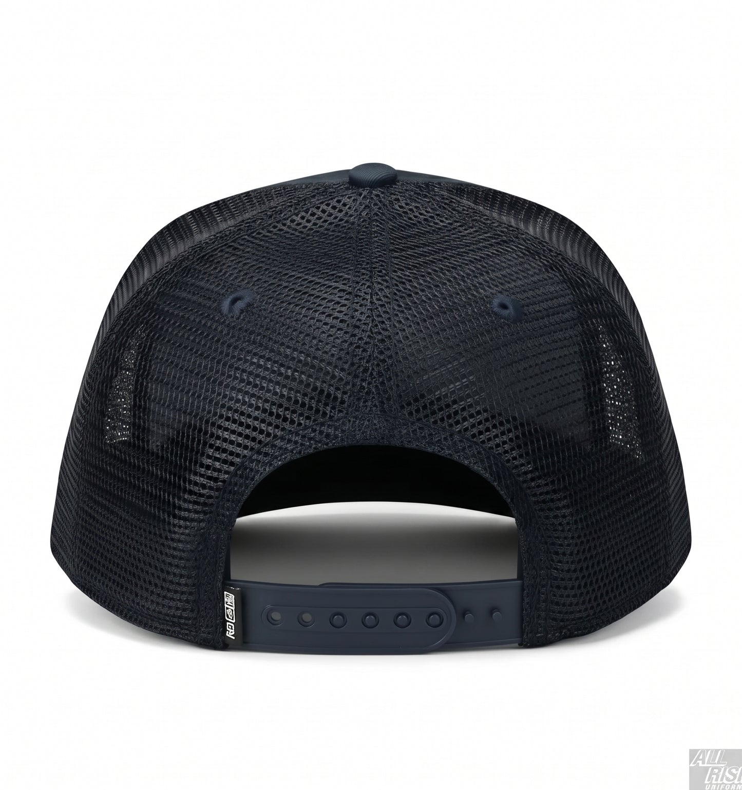 New Era 403 Snapback Hat in midnight navy with CAL FIRE union logo - back view showing snapback closure and structured construction