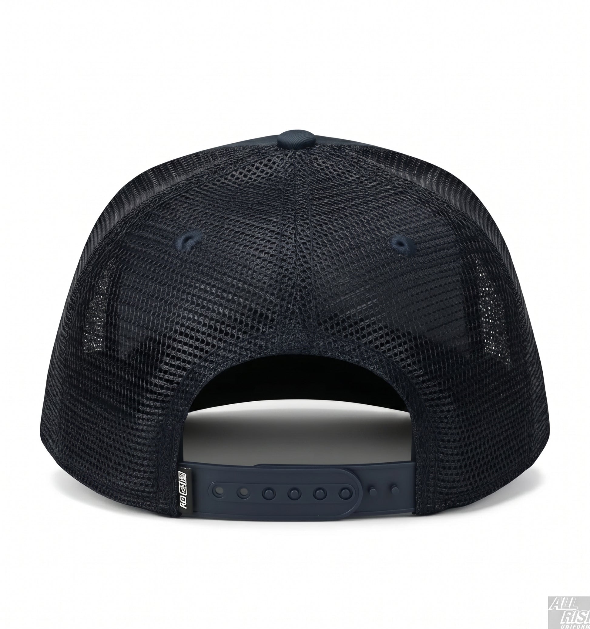 New Era 403 Snapback Hat in midnight navy with CAL FIRE union logo - back view showing snapback closure and structured construction
