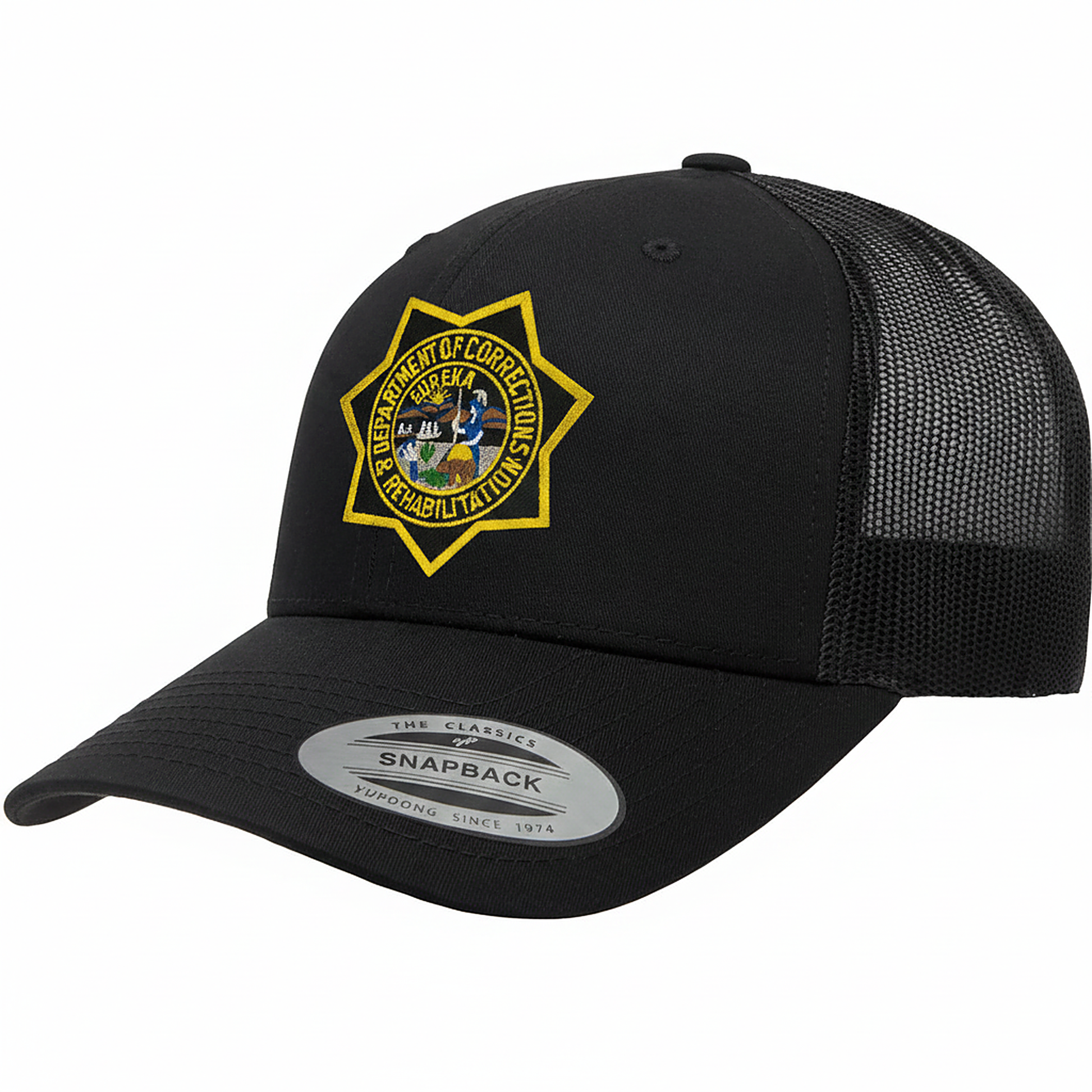 CDCR 6 Panel Officers Hat - detail view