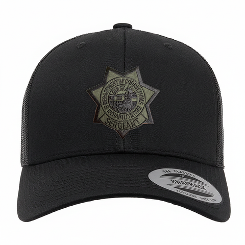 CDCR 6 Panel Sergeants Hat - Stealth Edition