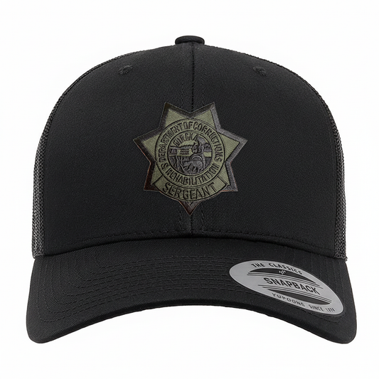 CDCR 6 Panel Sergeants Hat - Stealth Edition