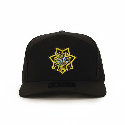 CDCR 7 Panel Performance Vented Captains Hat
