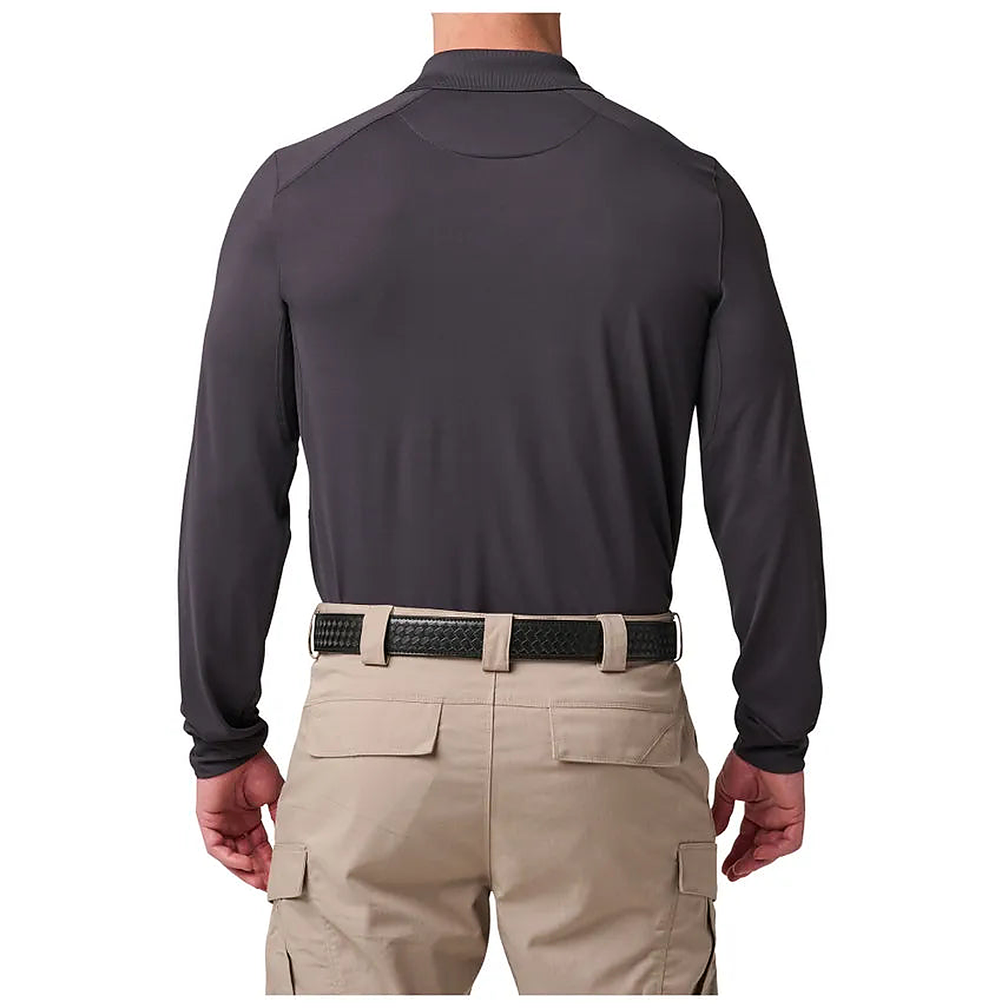 COS 5.11 Mens Helios Polo Long Sleeve - Charcoal Grey - side view