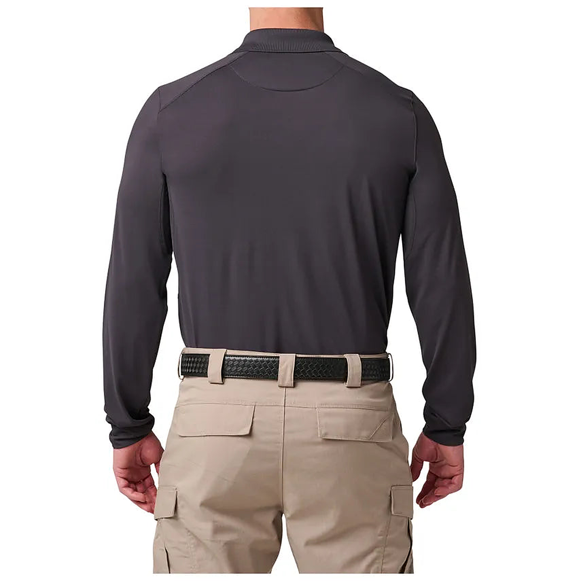 COS 5.11 Mens Helios Polo Long Sleeve - Charcoal Grey - side view
