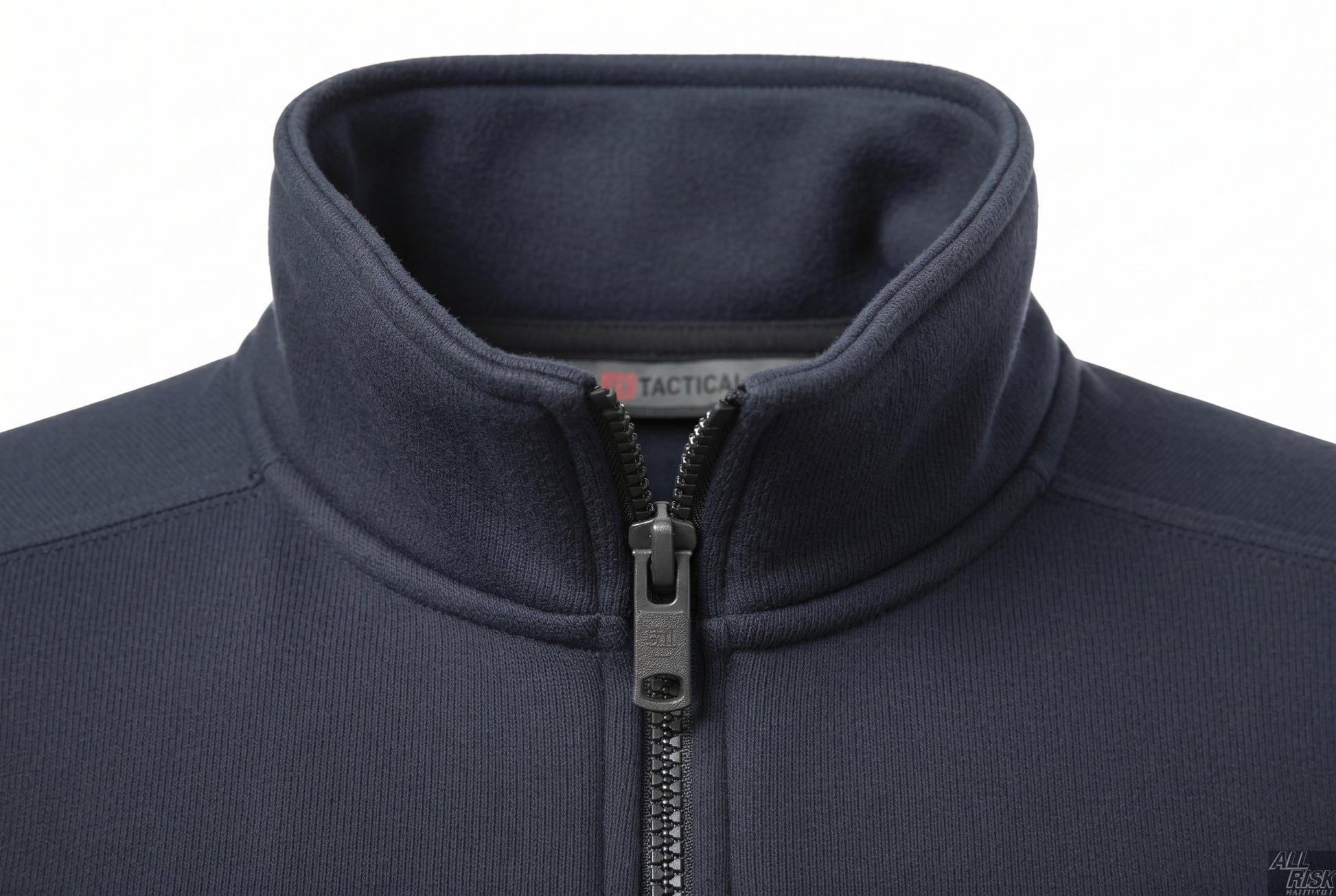 5.11 Tactical Job Shirt soft no-roll collar and quarter-zip detail showing quality construction for emergency services uniforms