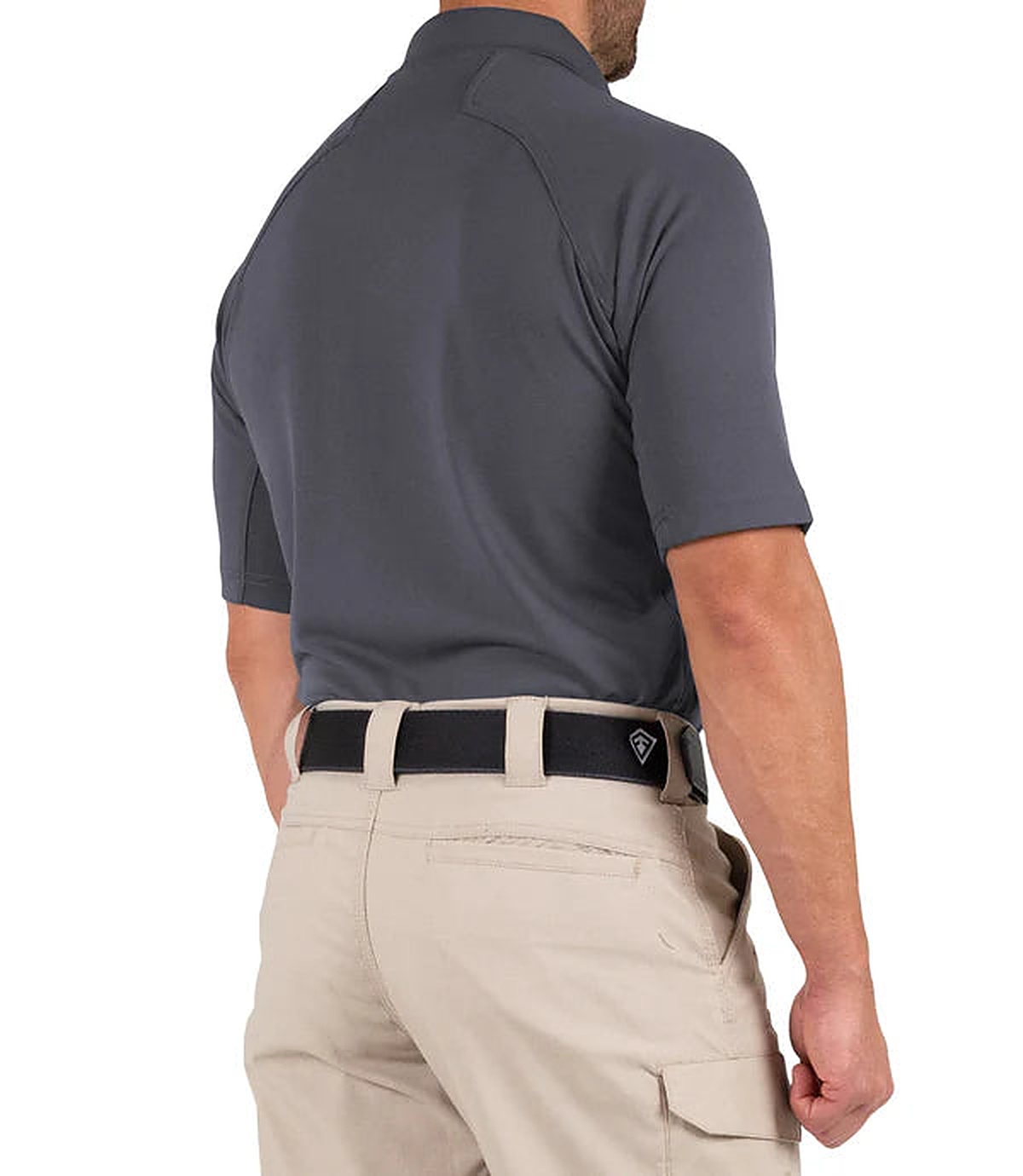 First Tactical Mens Short Sleeve Polo - Asphalt - back view