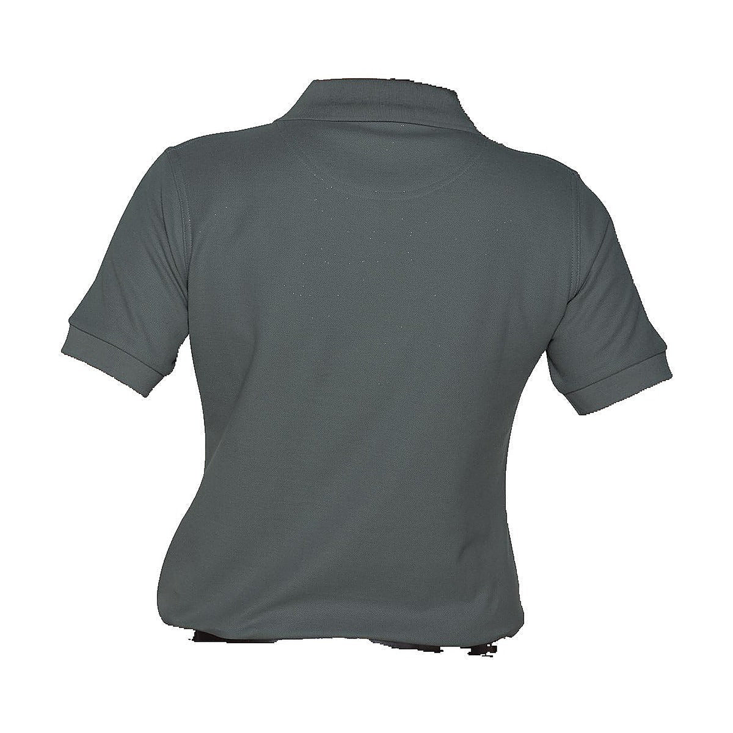COS Womens Performance Polo - charcoal gray, back view