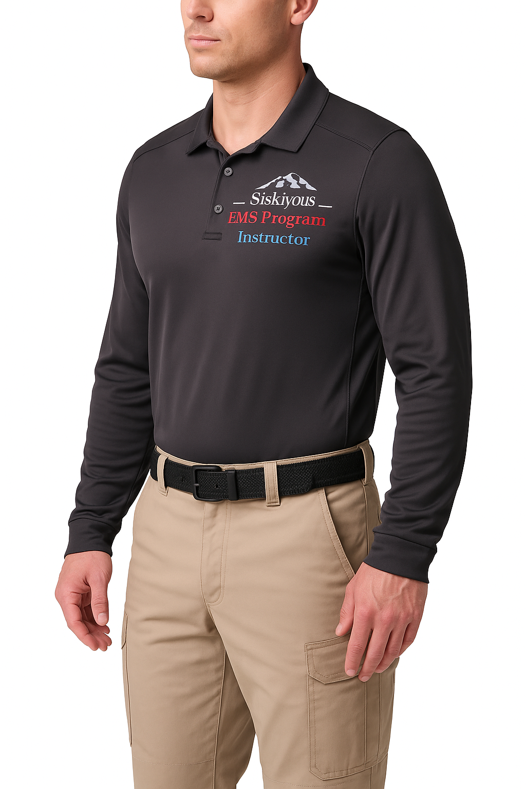COS 5.11 Mens Helios Polo Long Sleeve - Charcoal Grey - alternate view