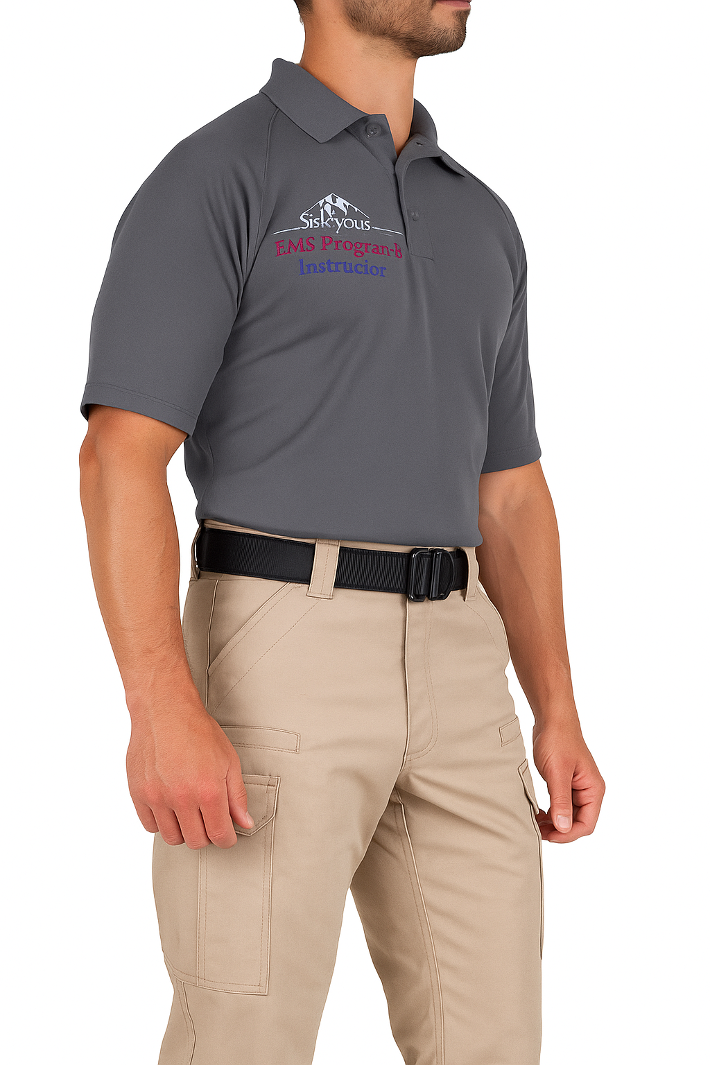 COS First Tactical Mens Short Sleeve Polo - Wolf Grey - alternate view
