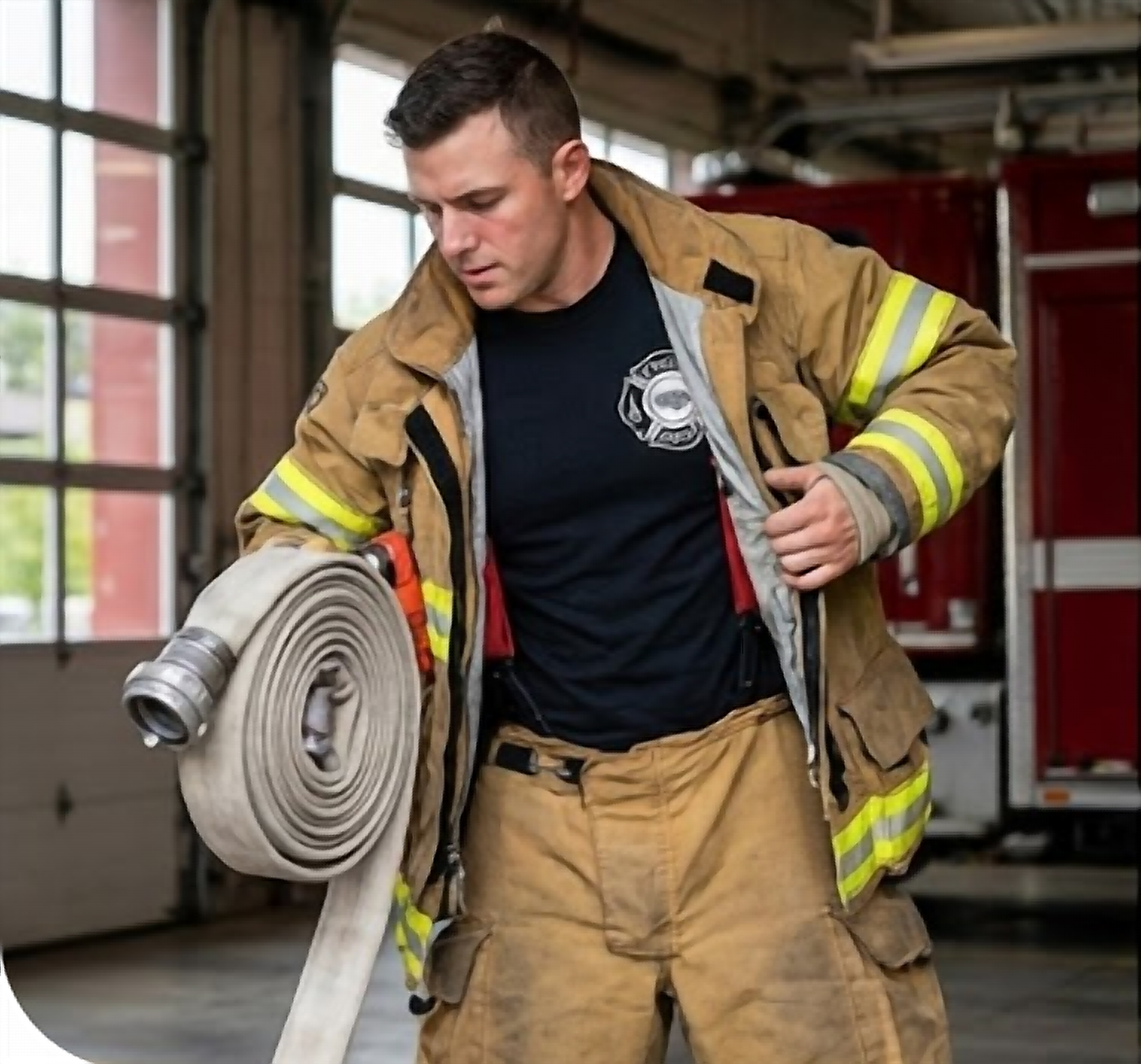 Chico Fire First Tactical Premium Cotton Long Sleeve Shirt - close-up detail