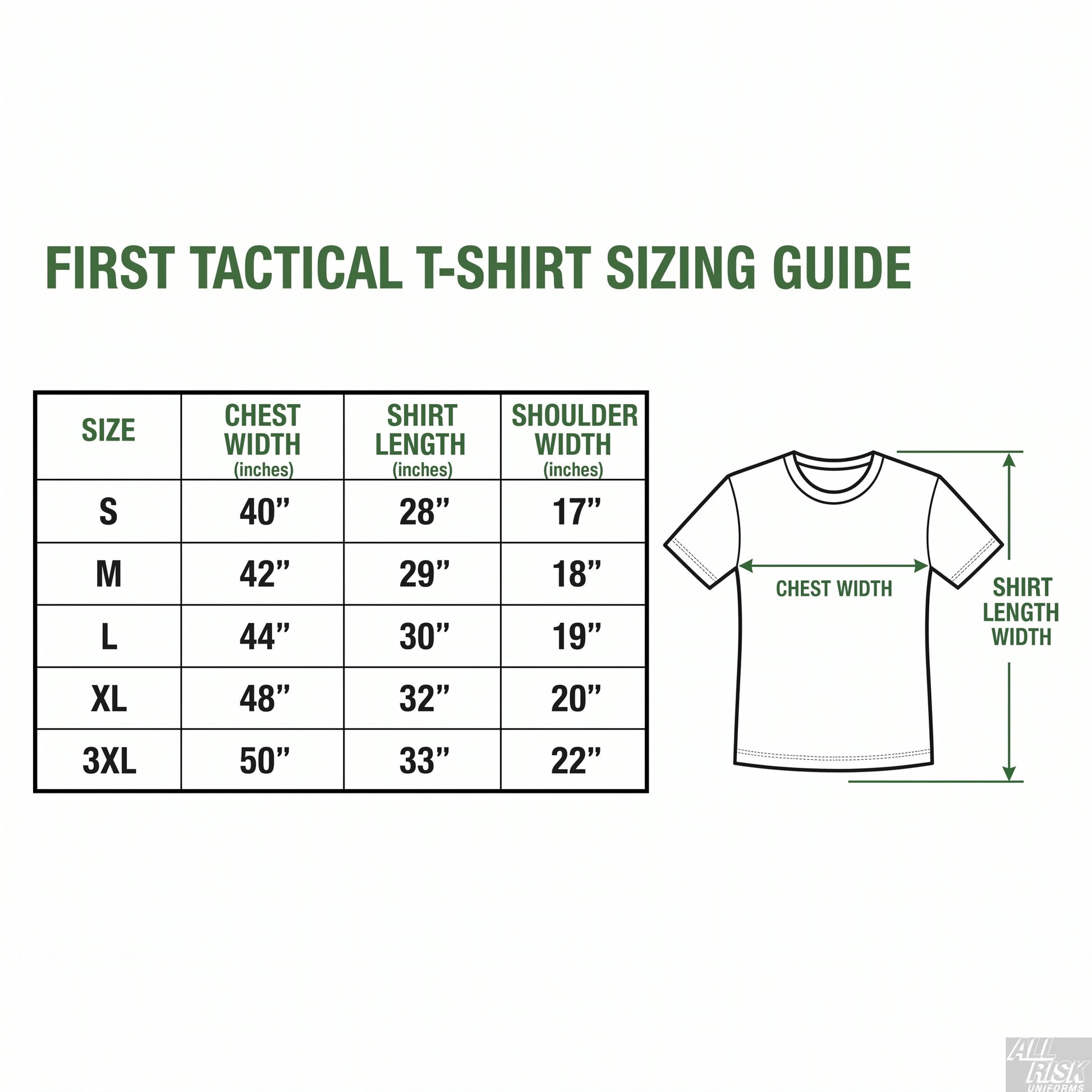 T-Shirt Size Chart
