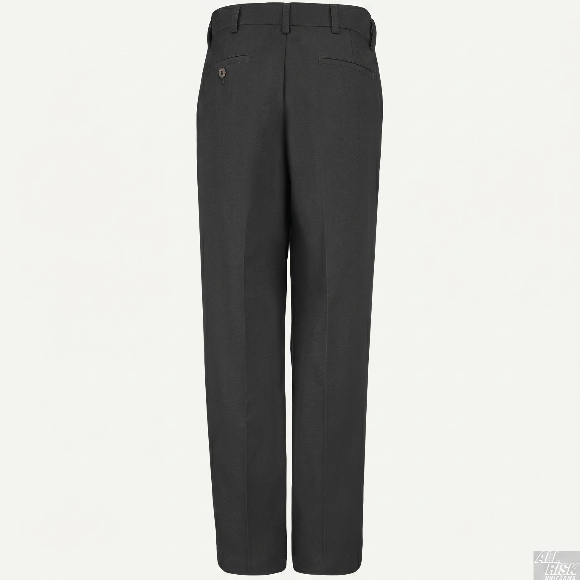 CAL FIRE Class A trousers Policy 1500 compliant black dress pants with sharp crease laid flat