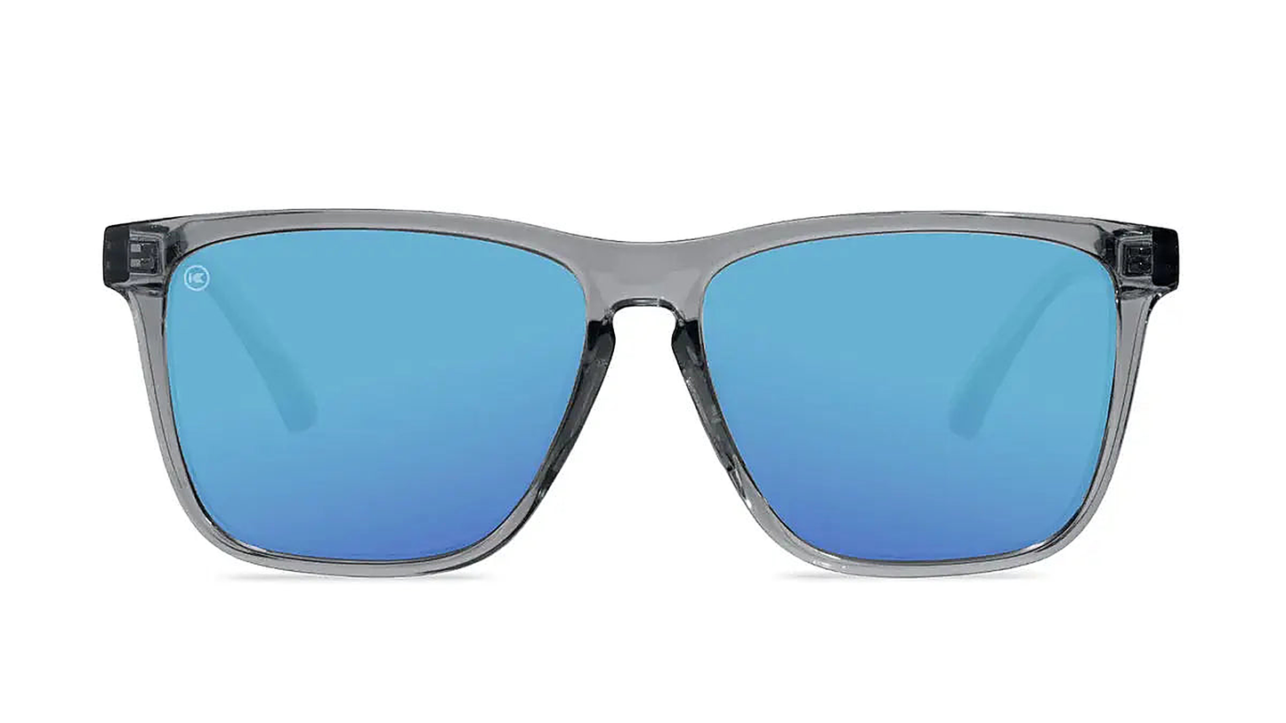 Clear Grey / Aqua Fast Lanes Sport - Knockaround Sunglasses - alternate view