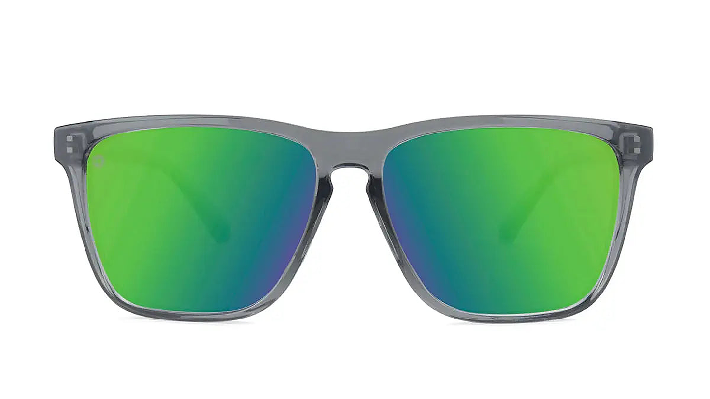 Clear Grey / Green Moonshine Fast Lanes Sport - Knockaround Sunglasses - alternate view