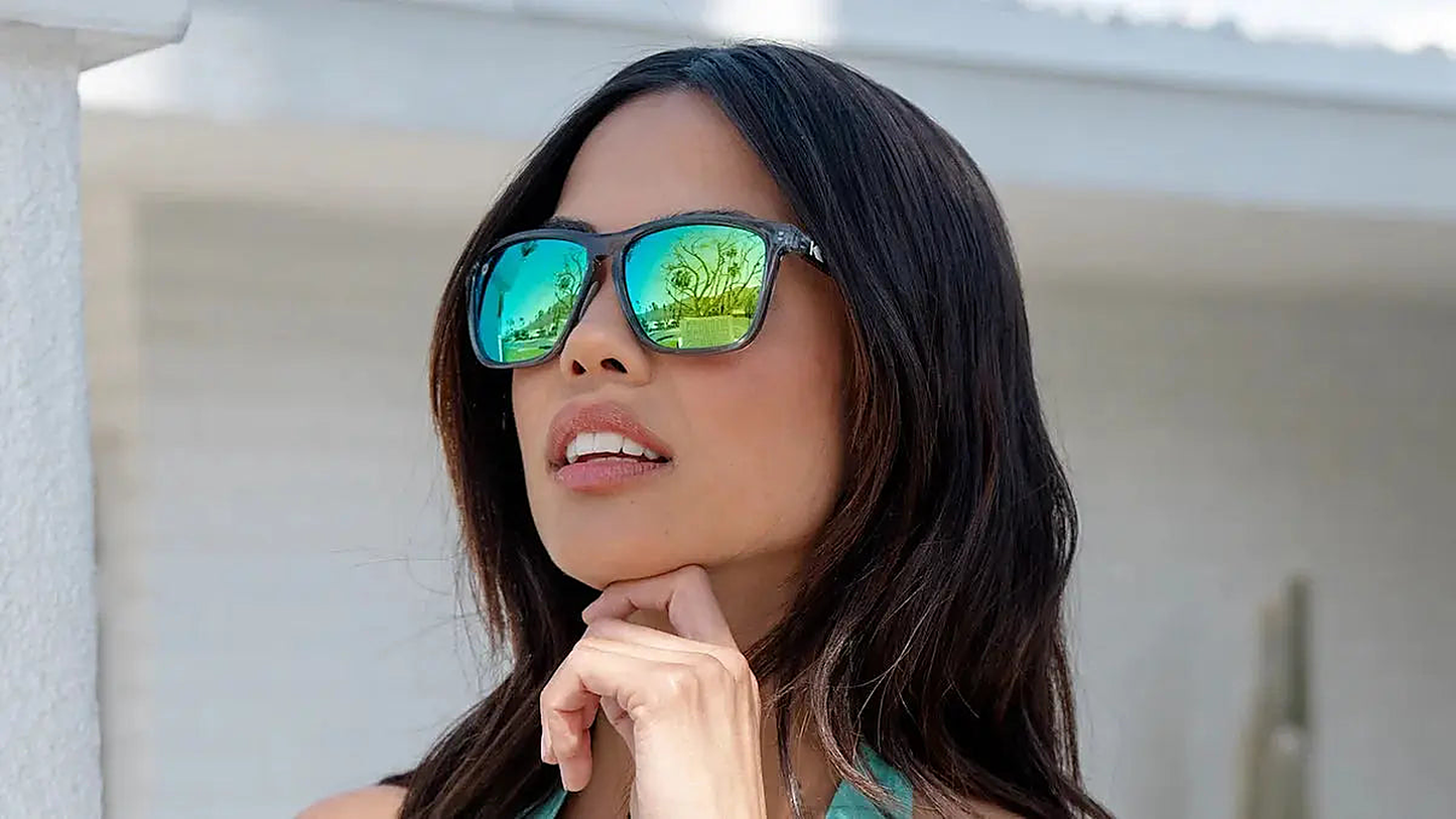 Clear Grey / Green Moonshine Fast Lanes Sport - Knockaround Sunglasses - additional view
