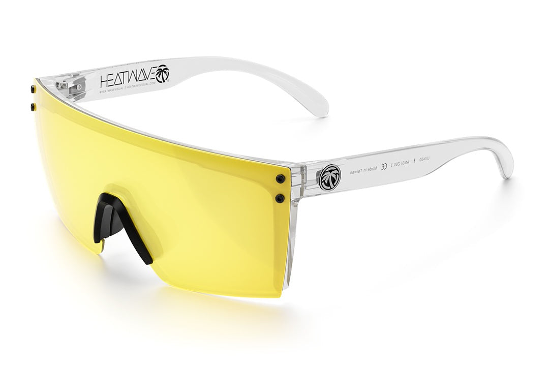 Heat Wave Visual Lazer Face Glasses HI-VIS YELLOW sunglasses view 1